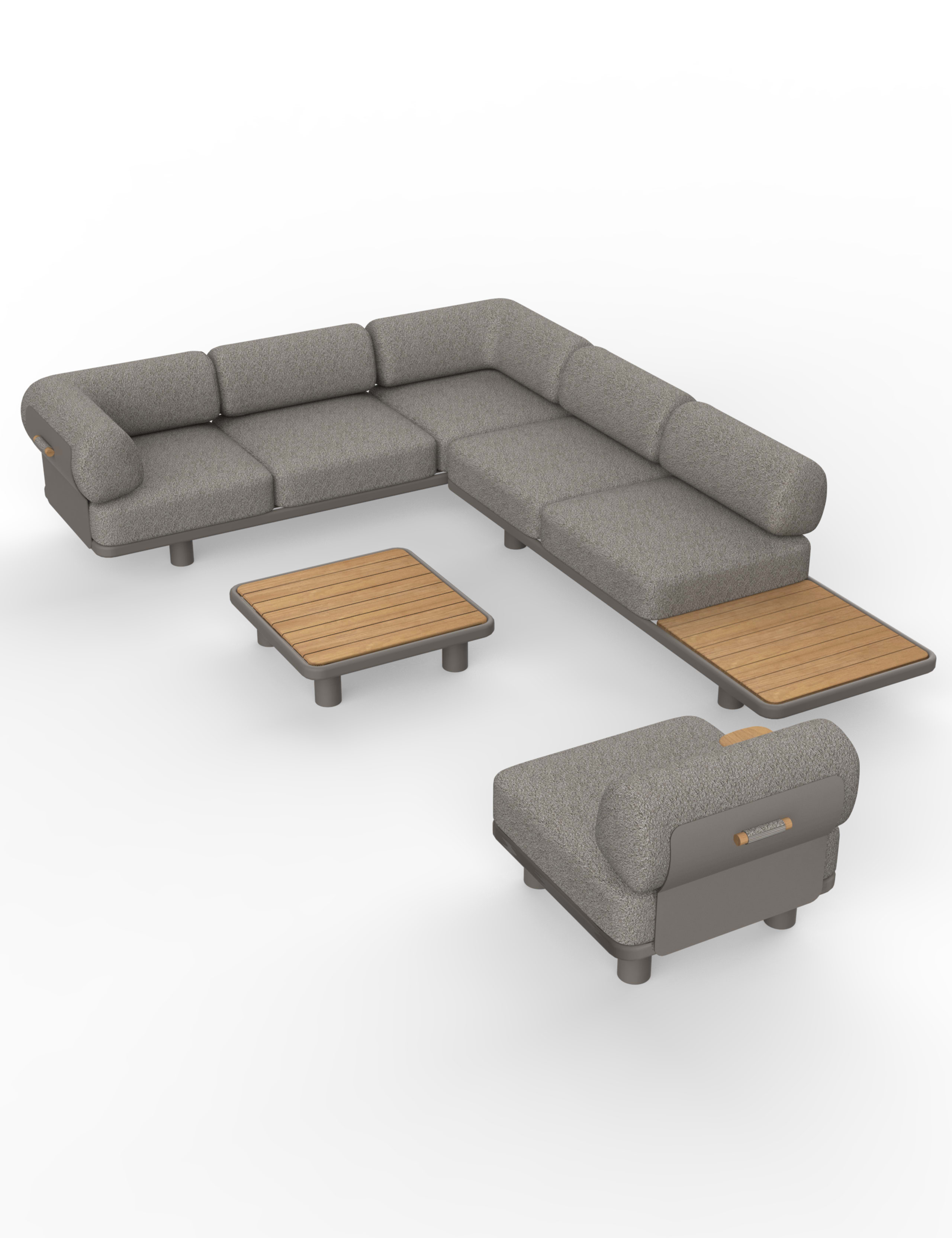 Leox Modular 5 Seater Garden Corner Sofa Set 2 of 9