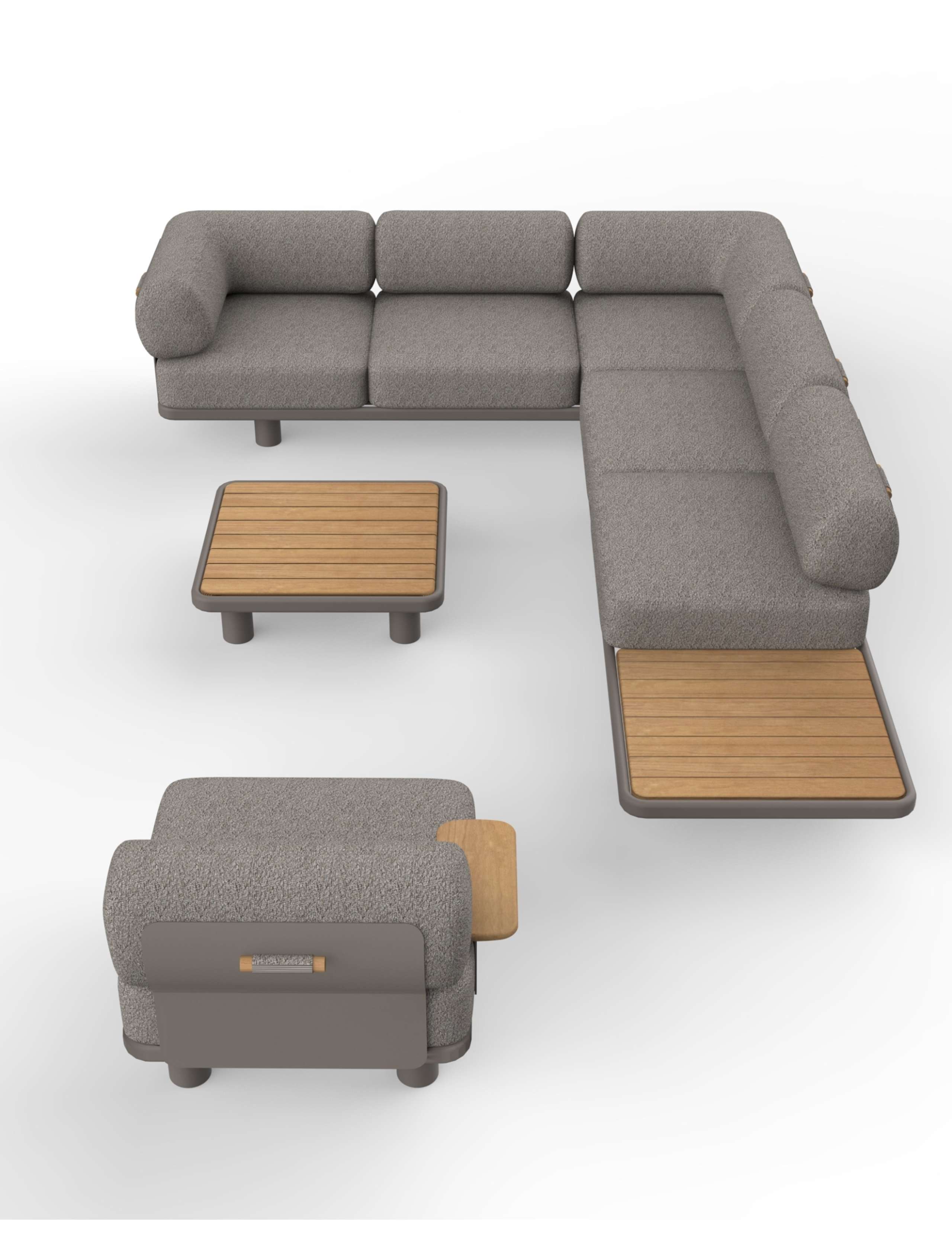 Leox Modular 5 Seater Garden Corner Sofa Set 3 of 9