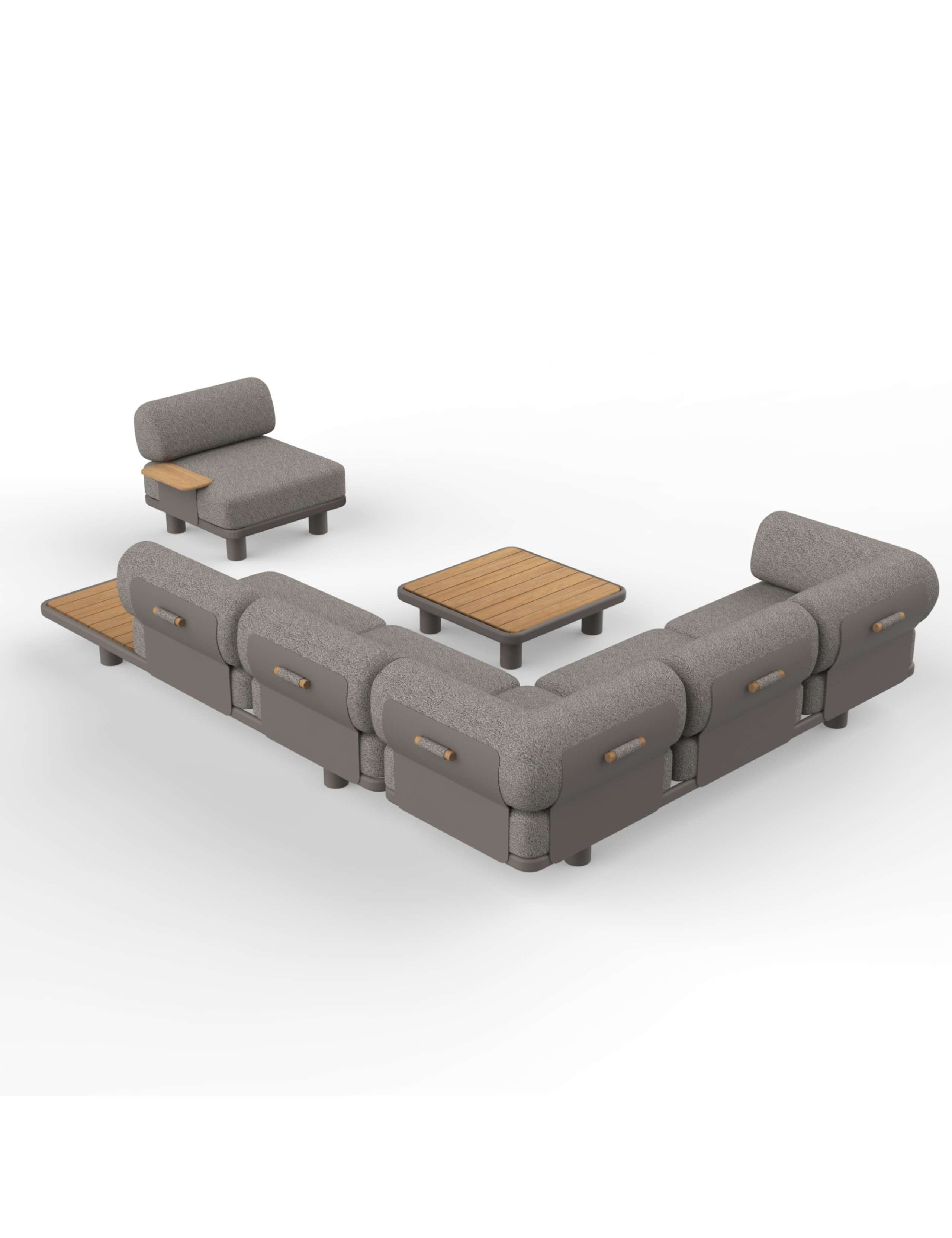 Leox Modular 5 Seater Garden Corner Sofa Set 7 of 9