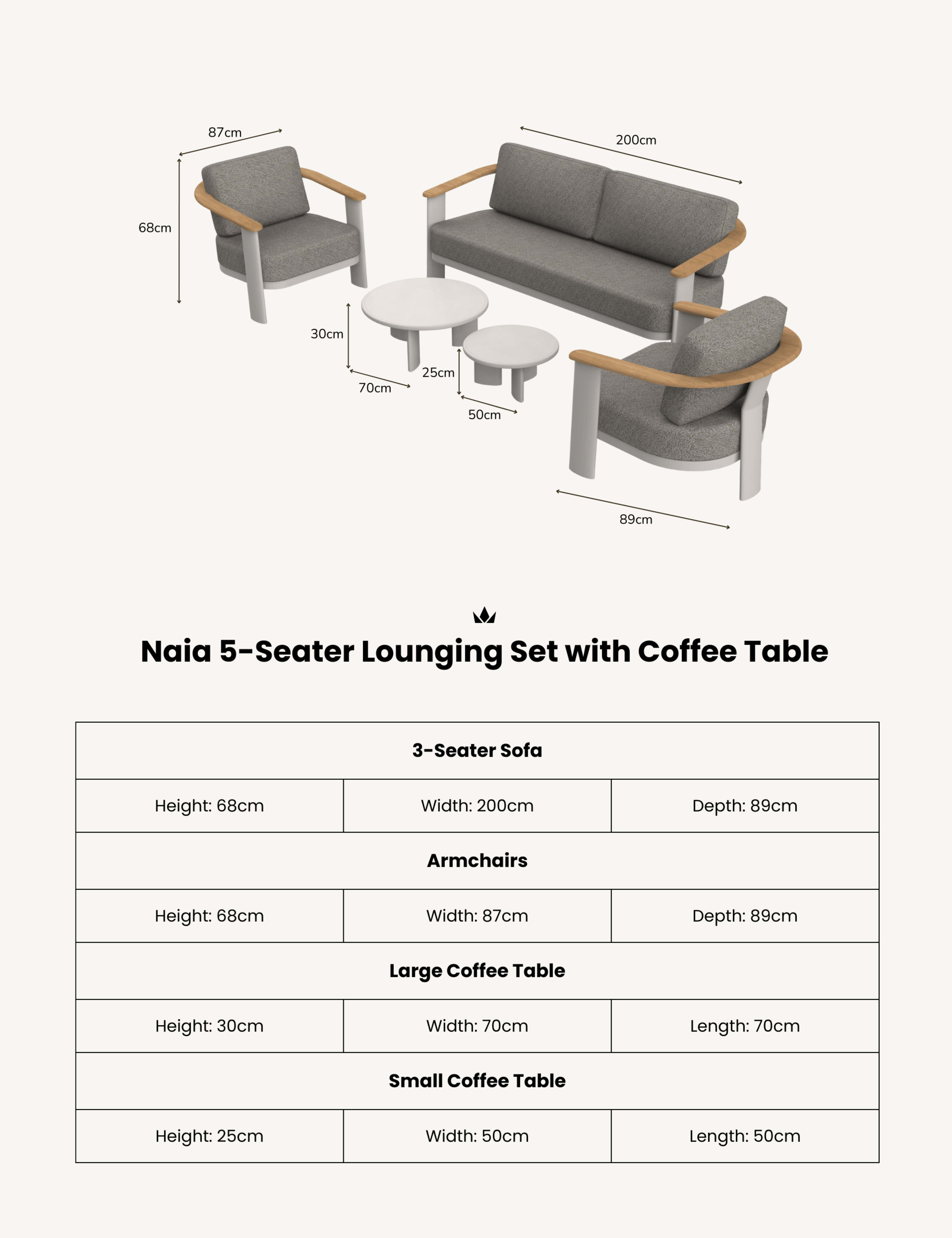 NAIA 5 Seater Lounge Set 7 of 8