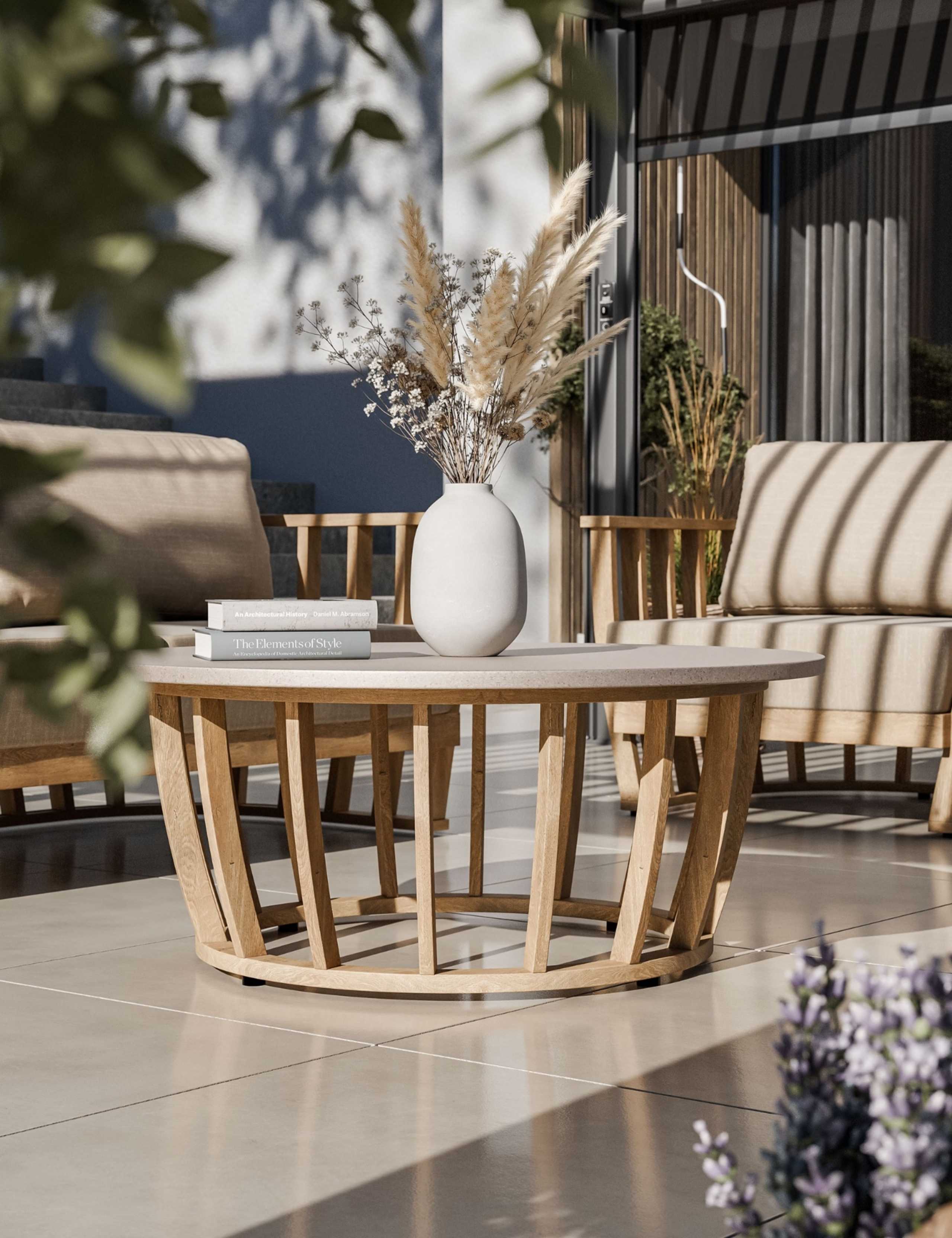 Lucca Wood 5 Seater Lounge Set 5 of 12