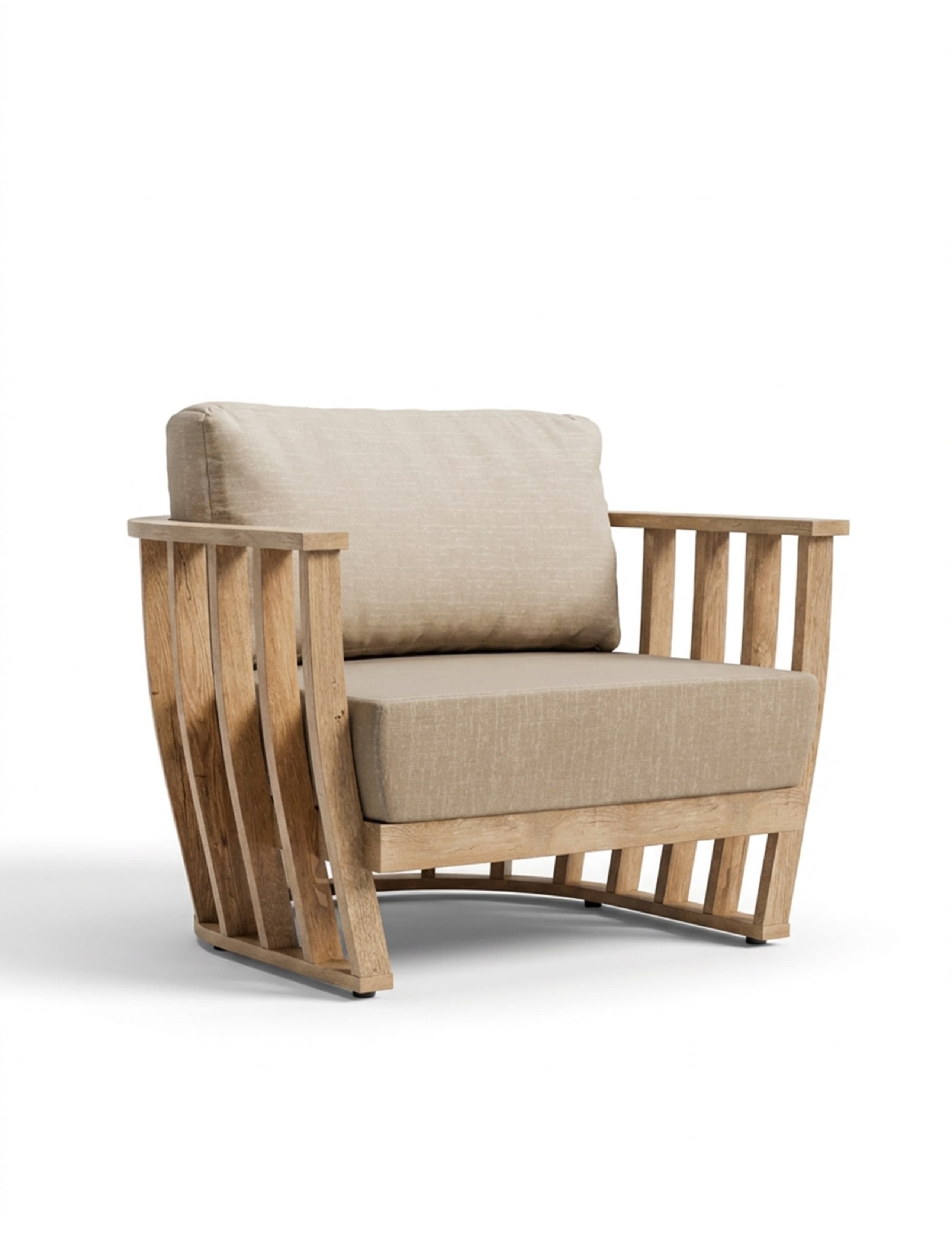 Lucca Wood 5 Seater Lounge Set 9 of 12