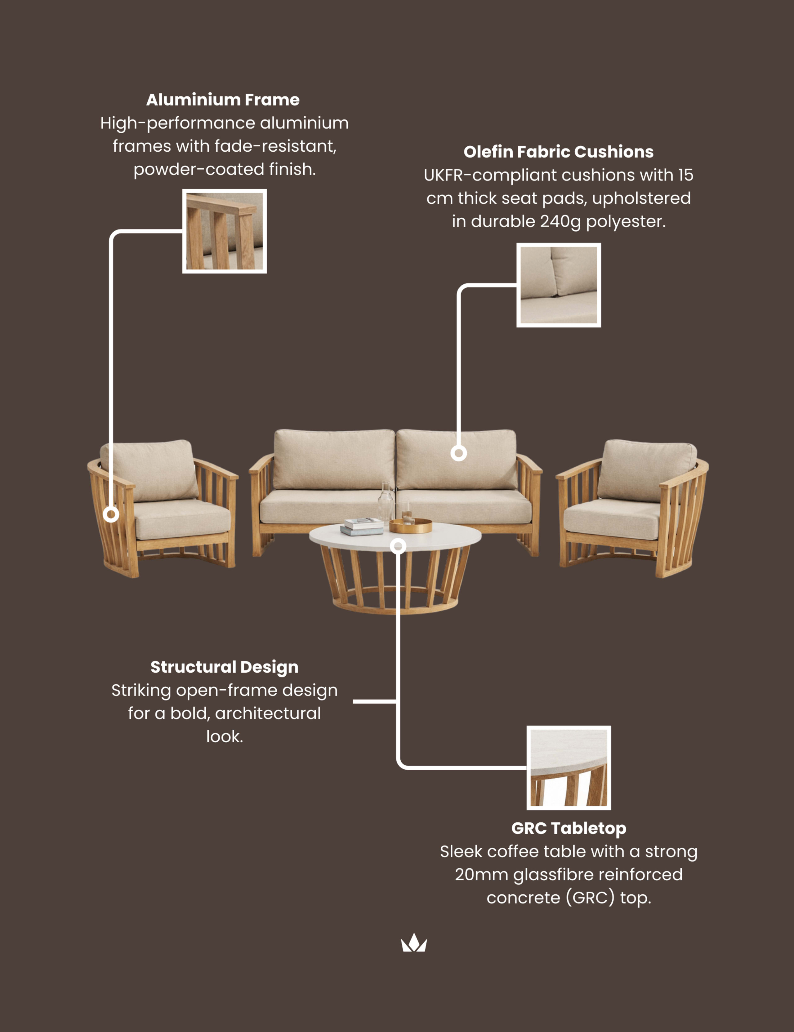 Lucca 5 Seater Lounge Set 12 of 12