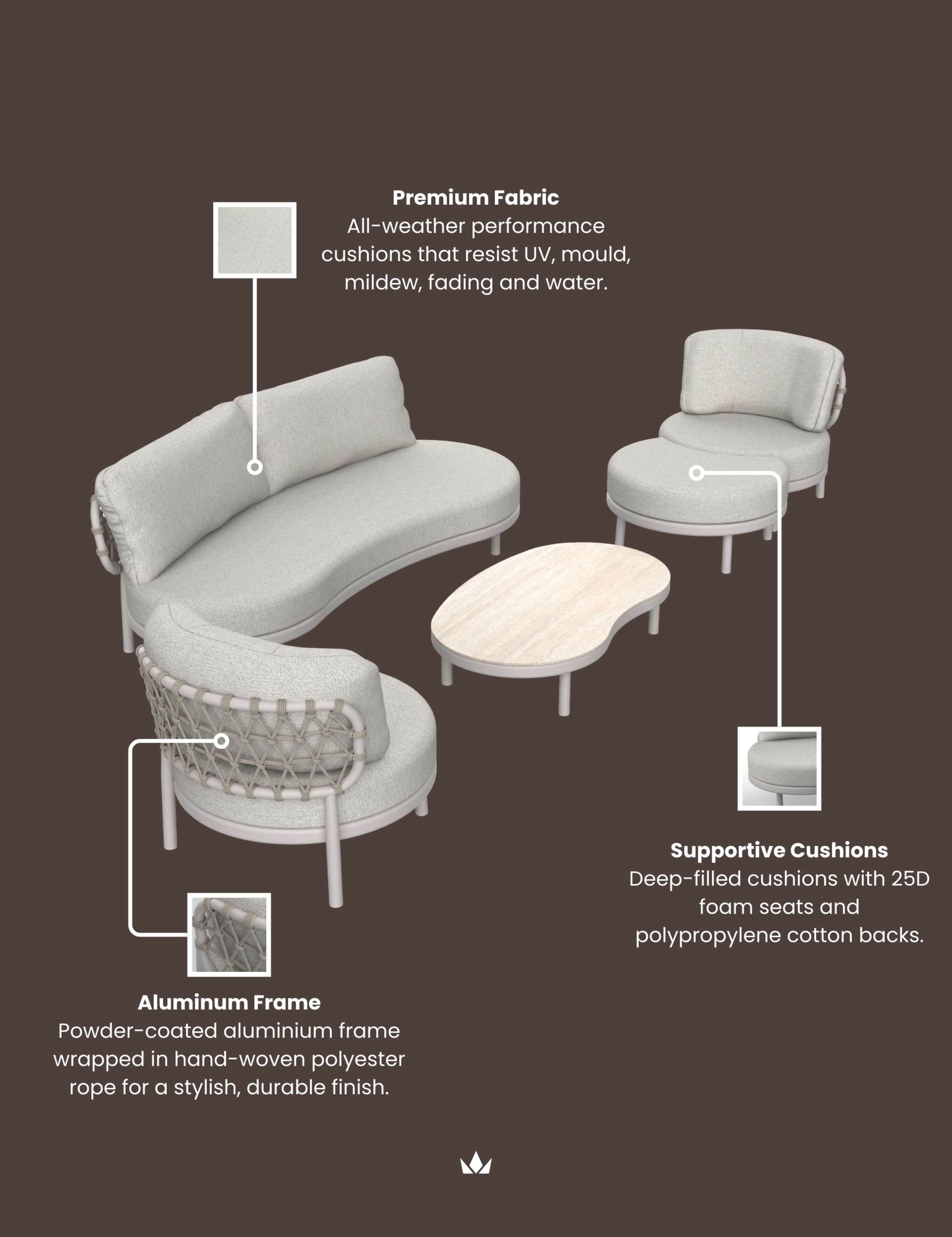 Koko 5 Seater Garden Lounge Set 9 of 9