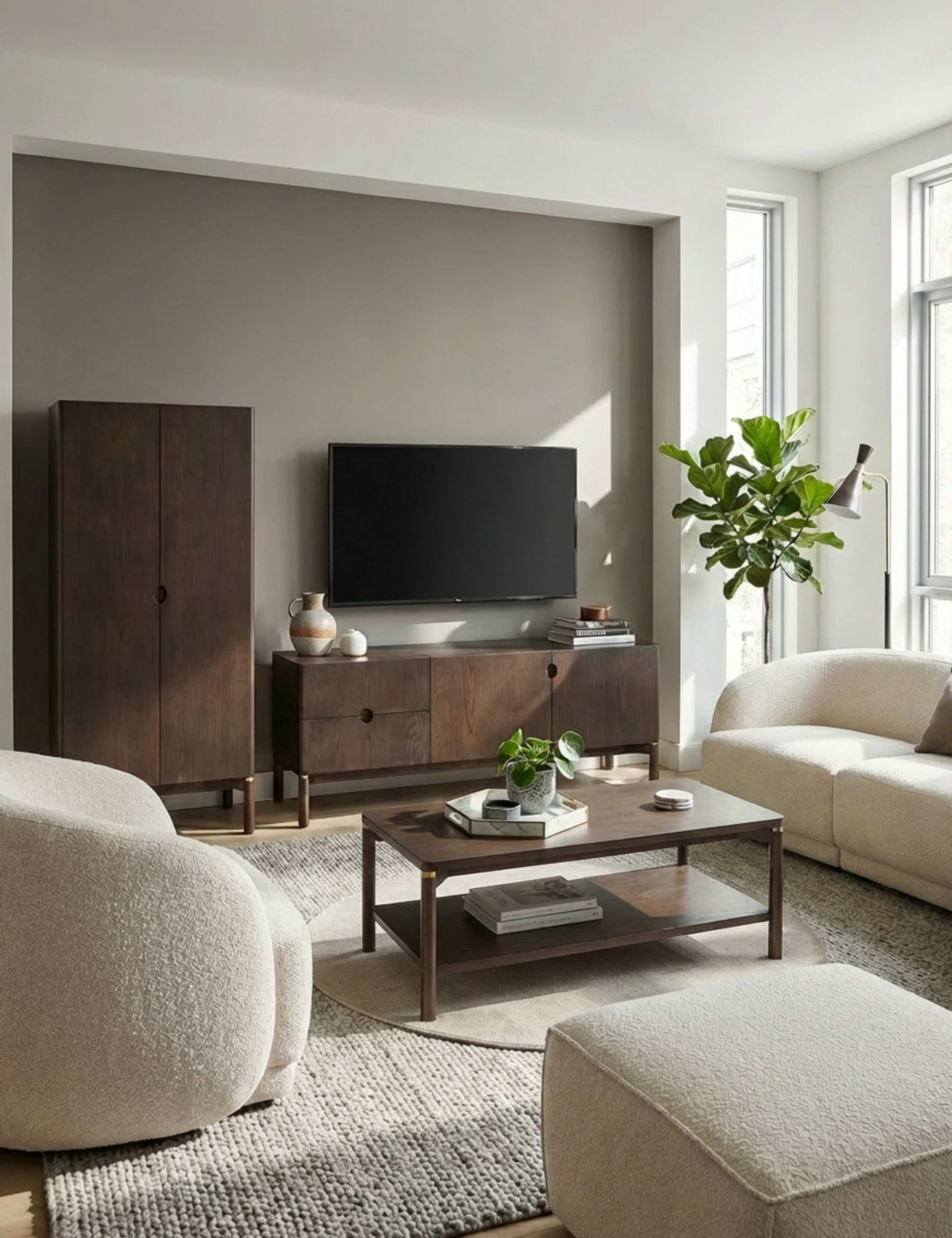 Arka Dark Wood Coffee Table 3 of 10