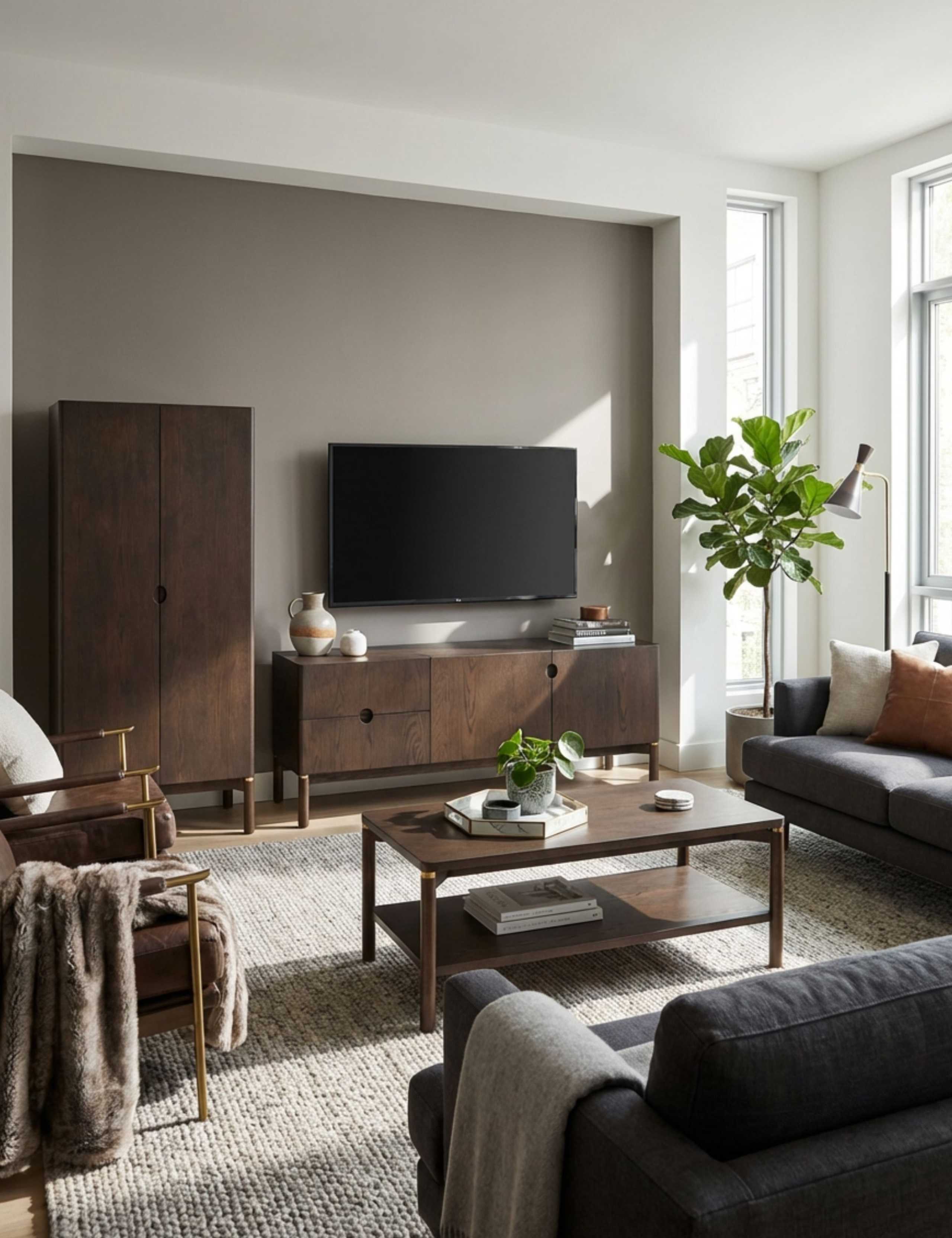 Arka Dark Wood Coffee Table 4 of 10