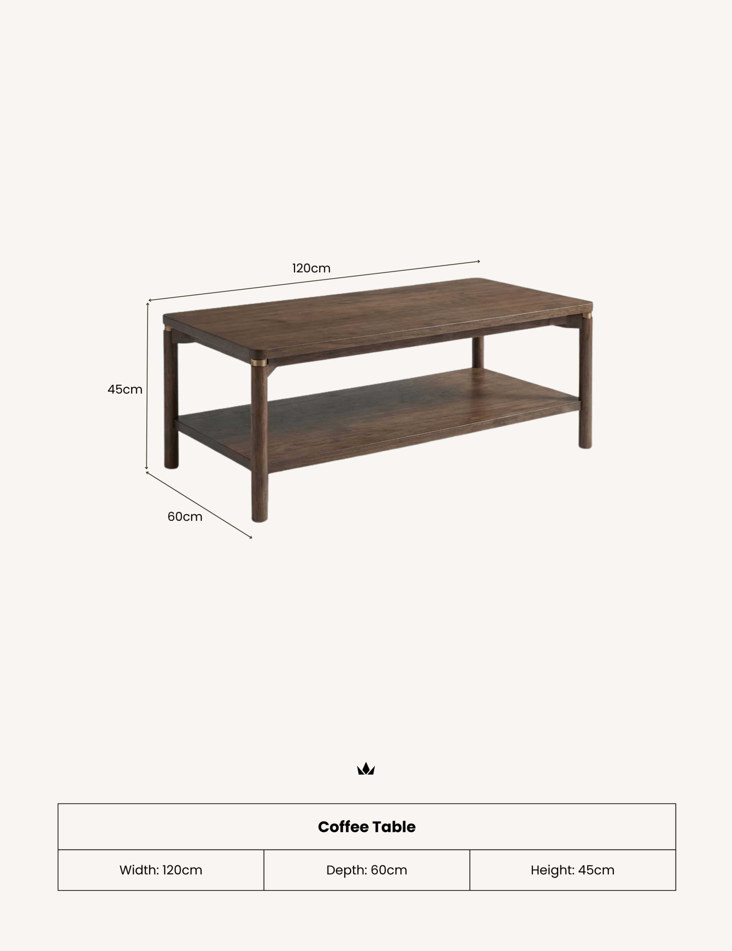 Arka Dark Wood Coffee Table 9 of 10