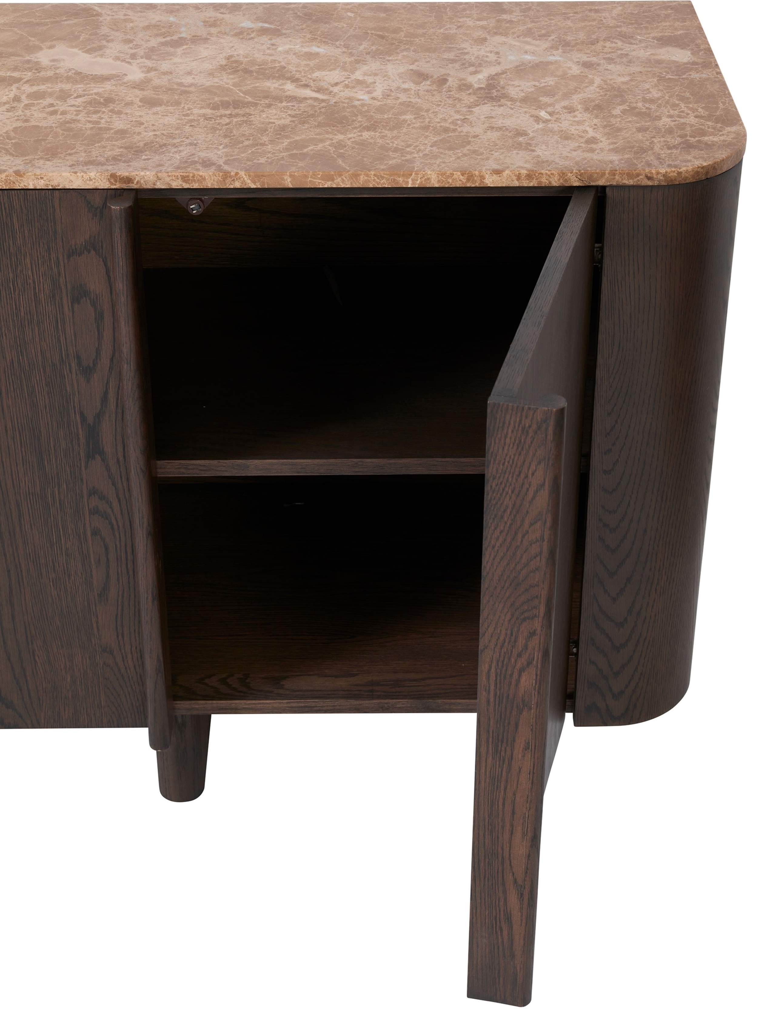 Roka Wood & Marble 4 Door Sideboard 5 of 9