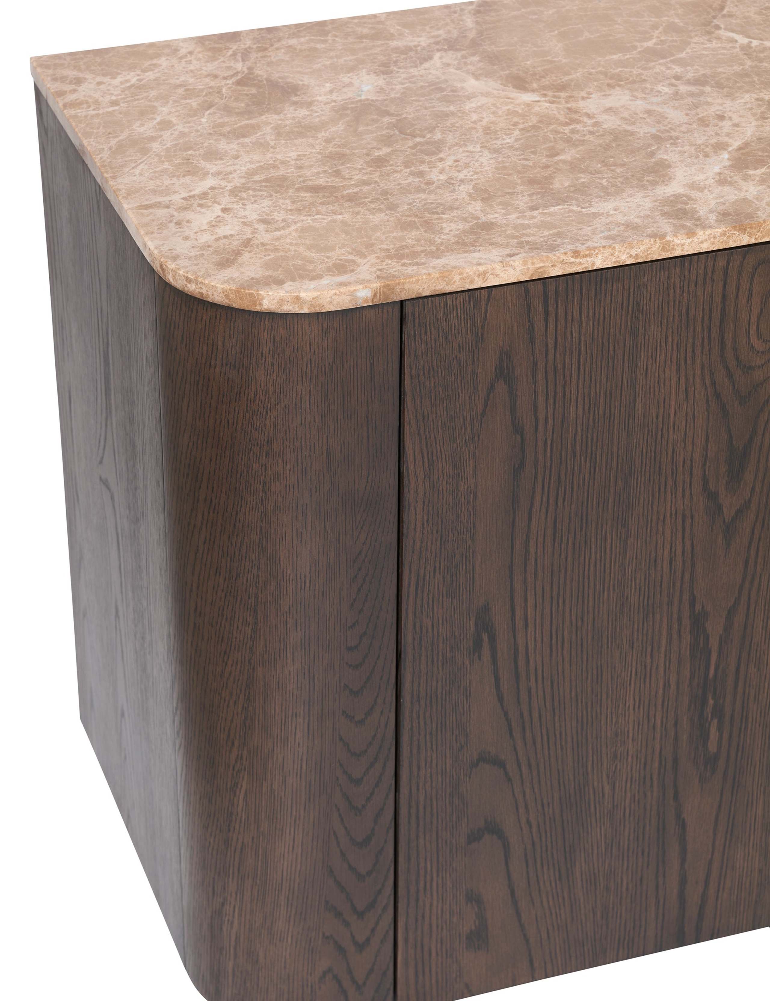 Roka Wood & Marble 4 Door Sideboard 6 of 9