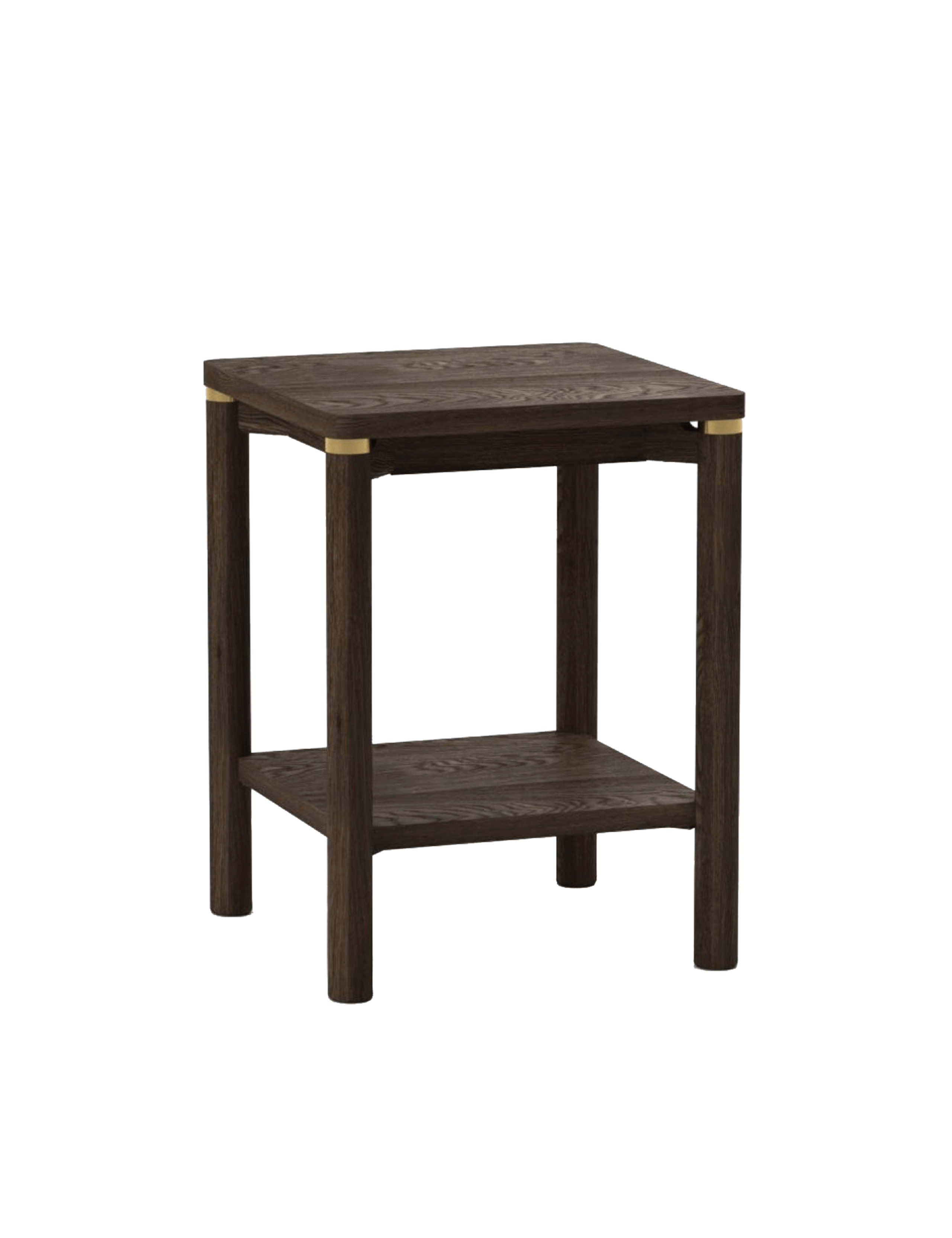 ARKA Dark Wood Side Table 2 of 8