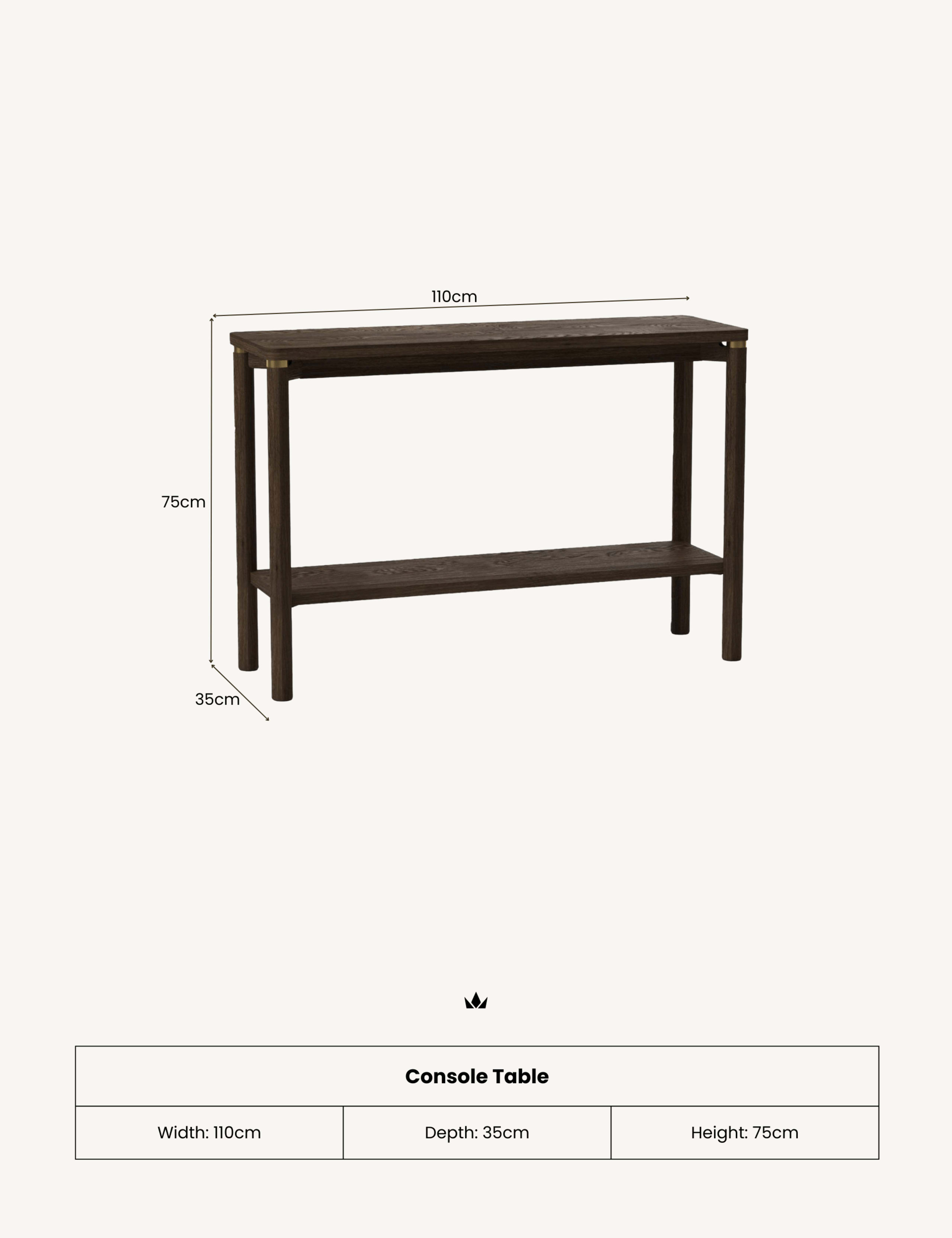 ARKA Dark Wood Console Table 6 of 6