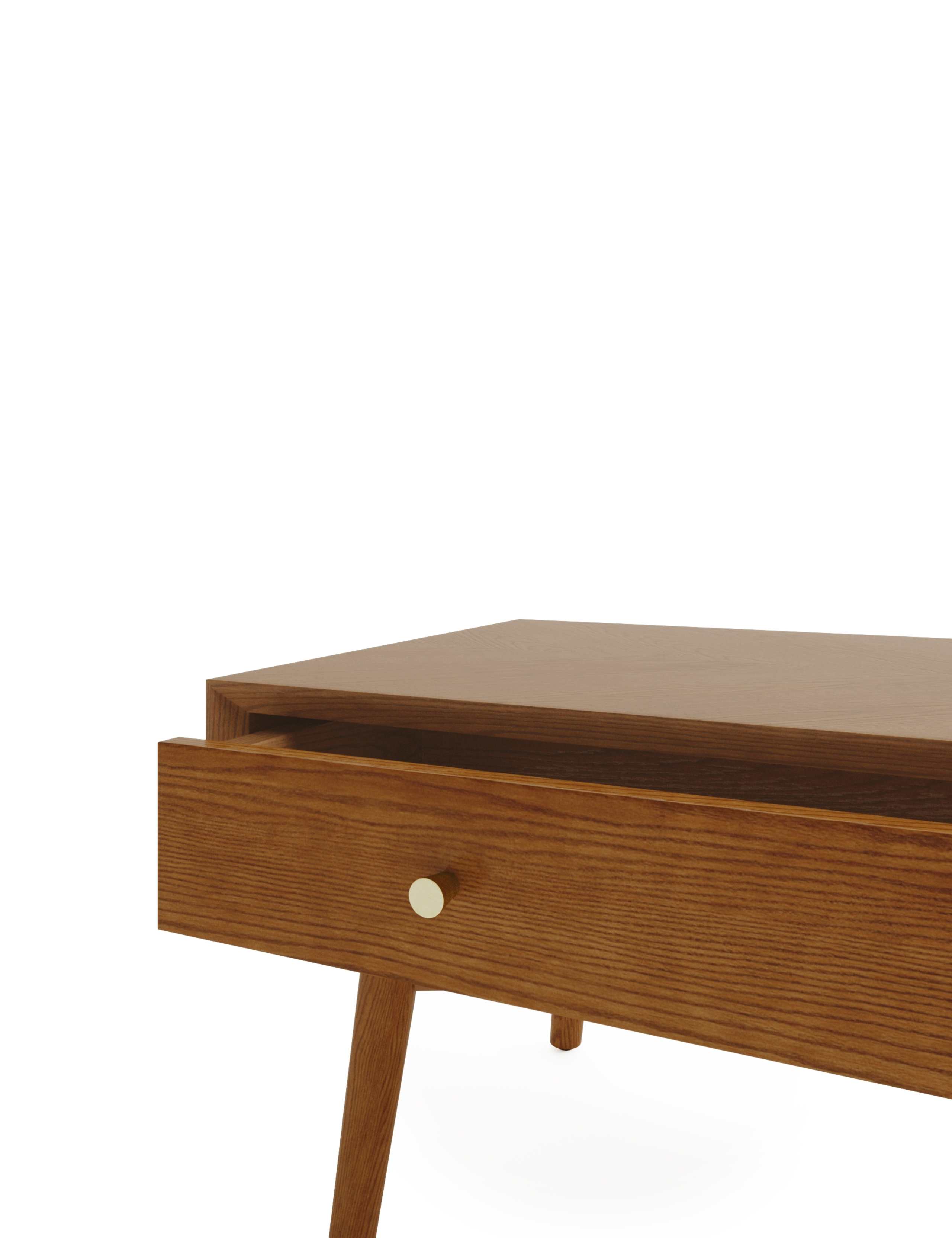 Monroe Wood Rectangular Coffee Table 5 of 7