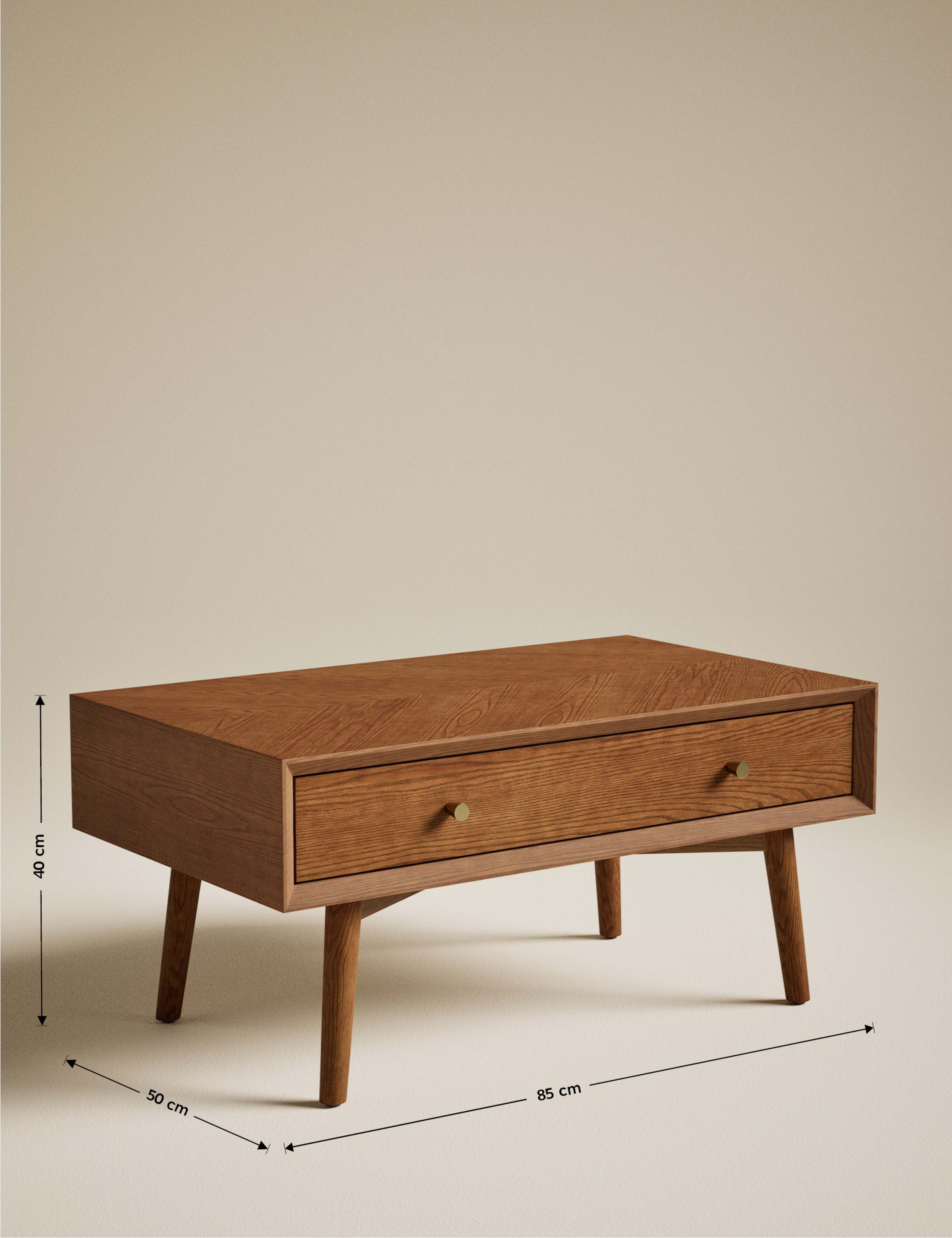 Monroe Wood Rectangular Coffee Table 6 of 6