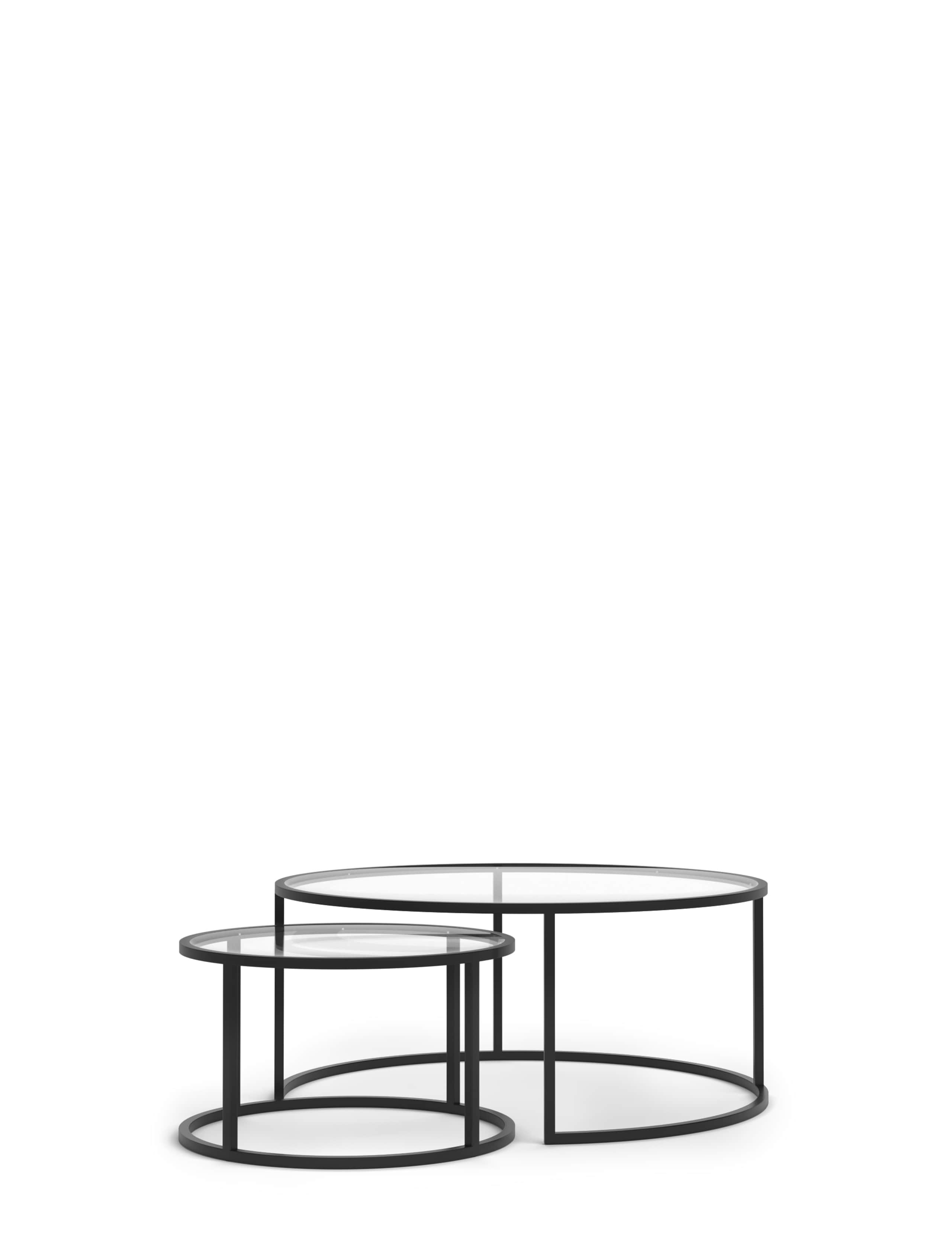 Milan Metal & Glass Nest of Tables 2 of 6