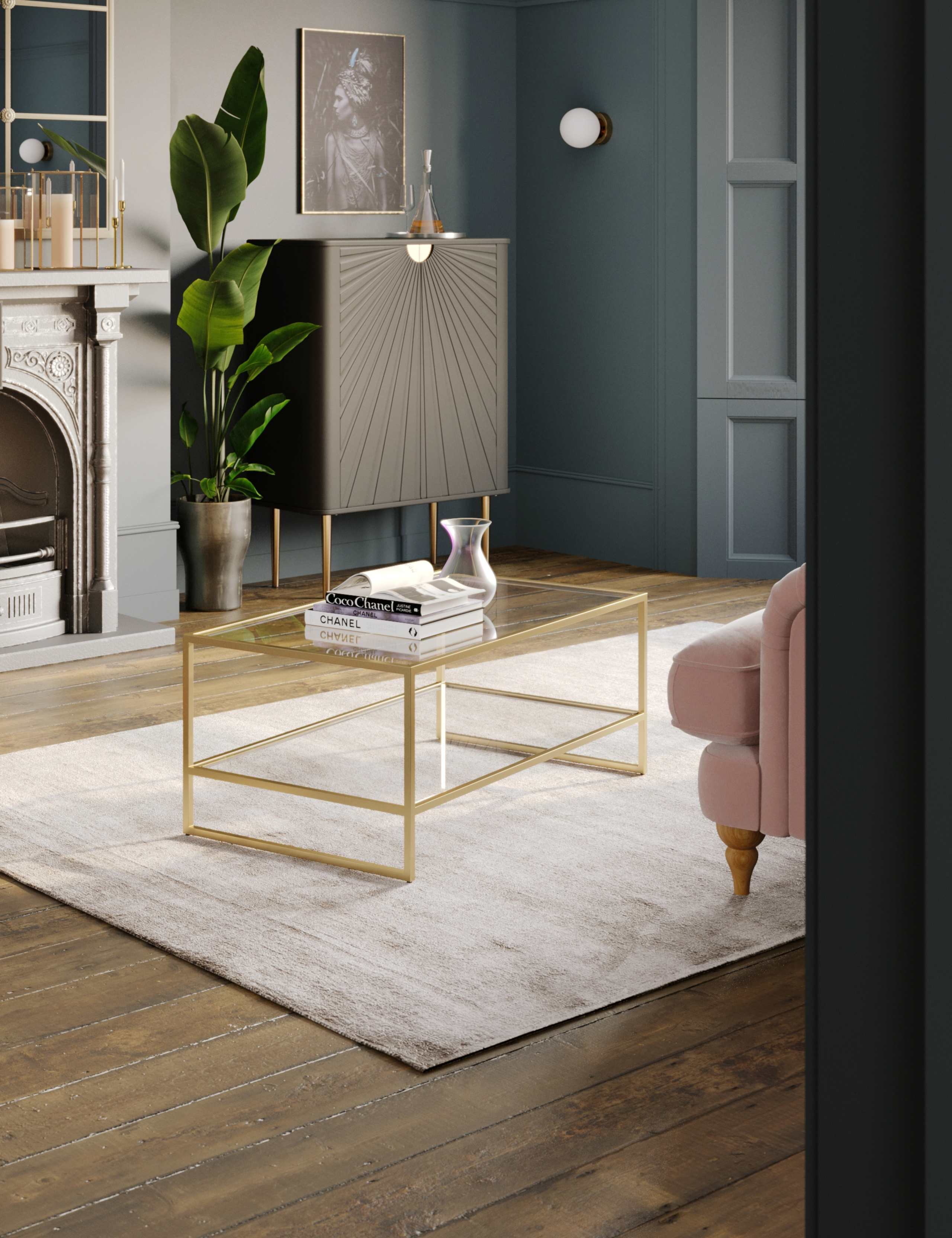 Milan Metal Coffee Table 1 of 7