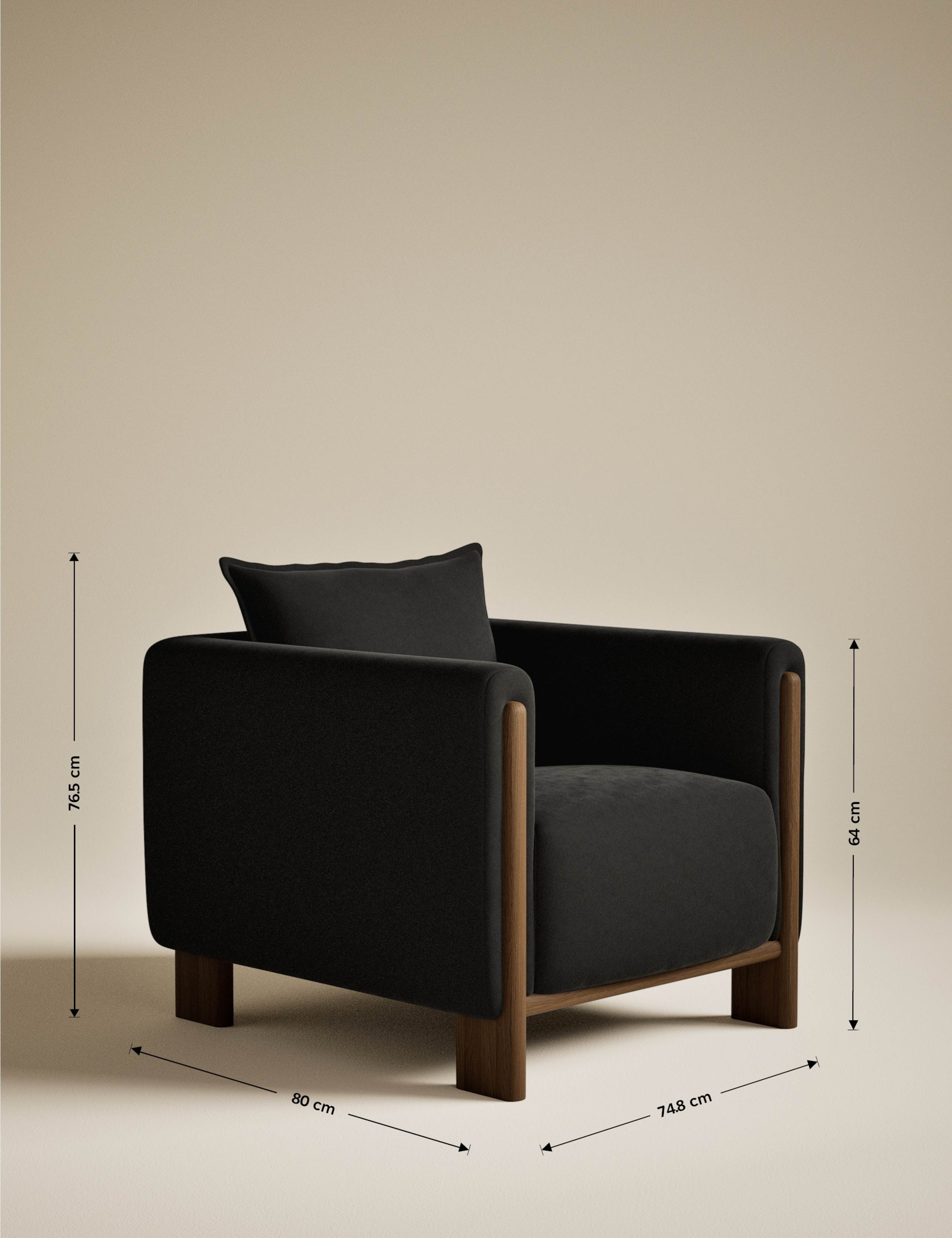 Block Velvet Accent Chair 3 of 8