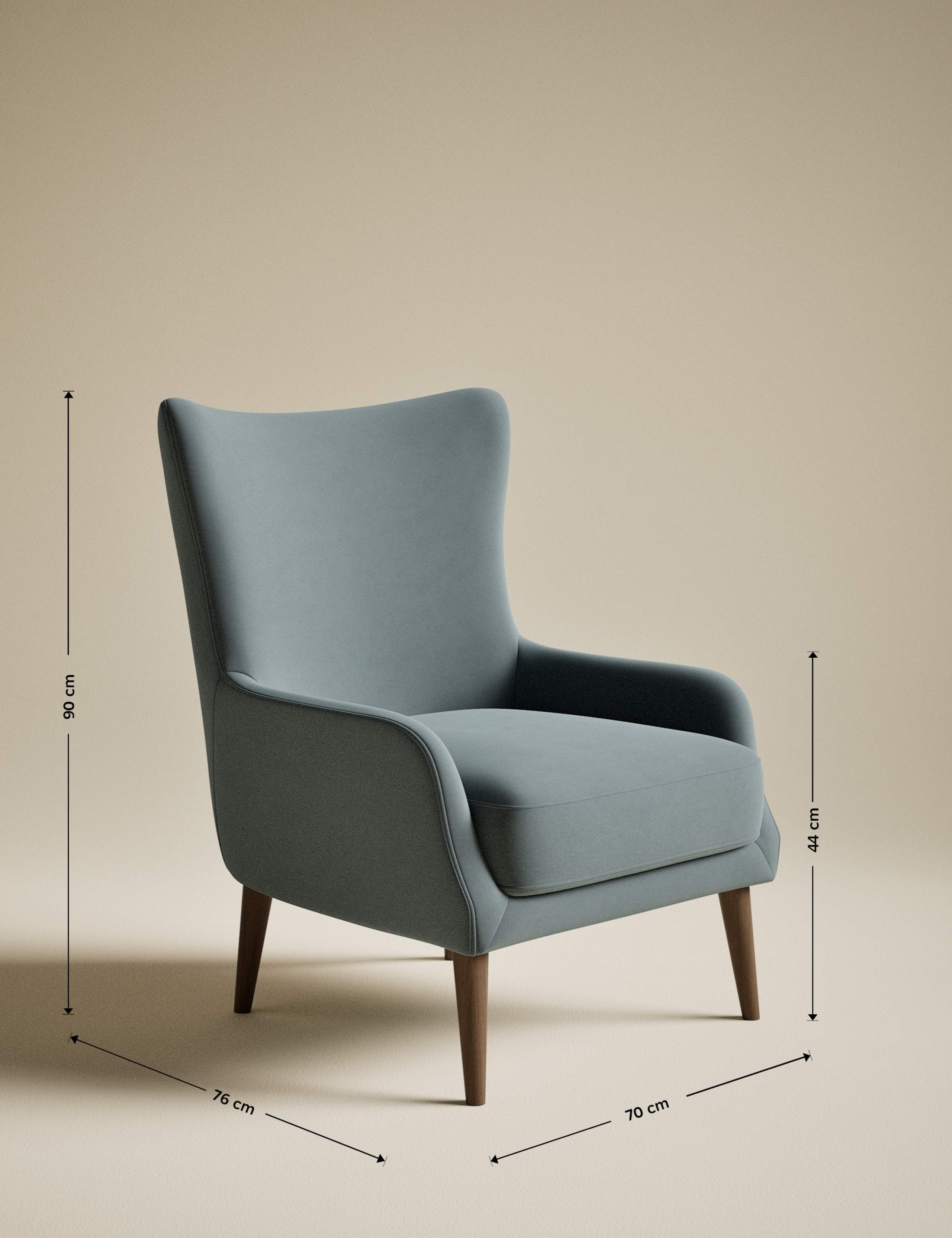 Harriet Velvet Accent Chair 3 of 8