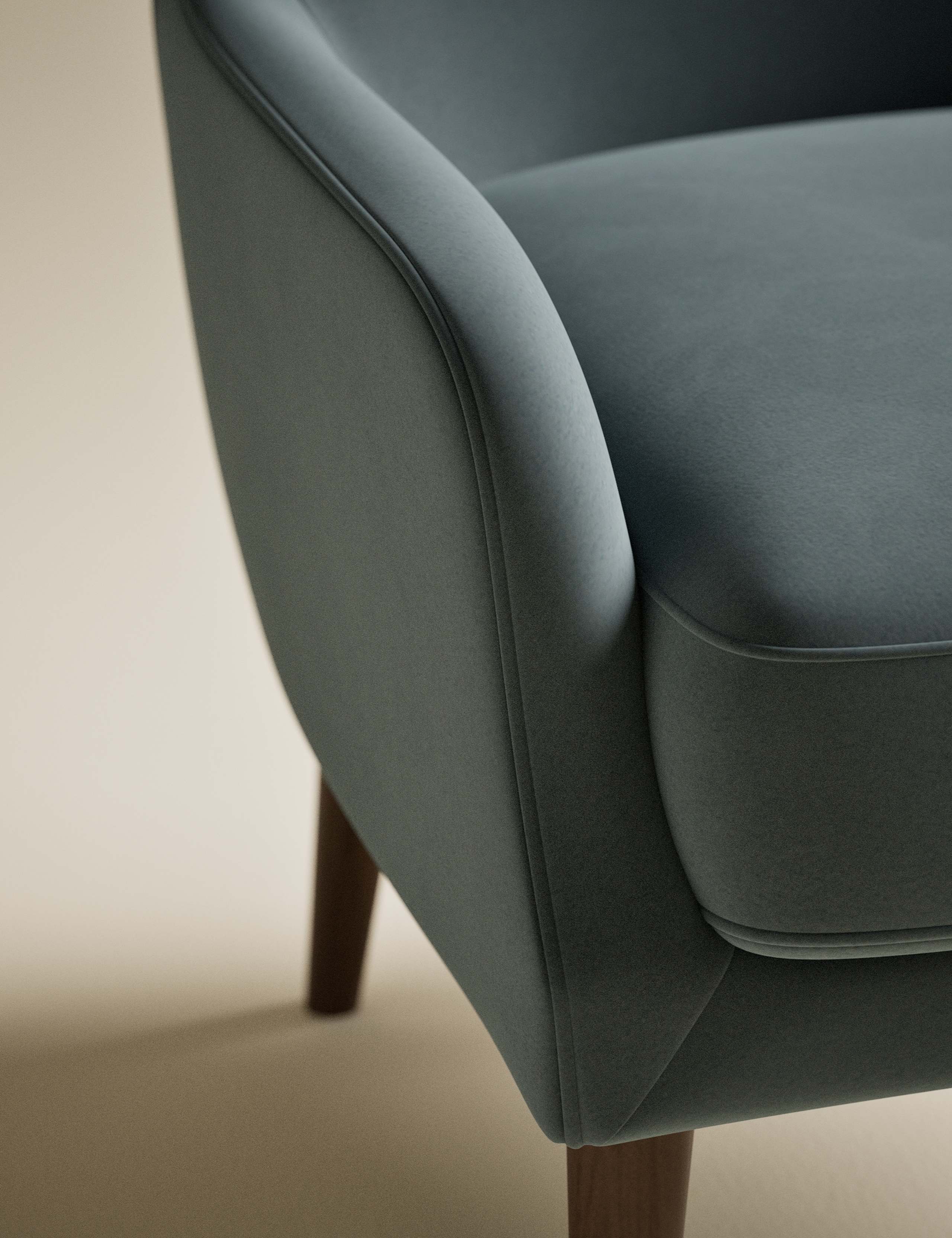 Harriet Velvet Accent Chair 5 of 8