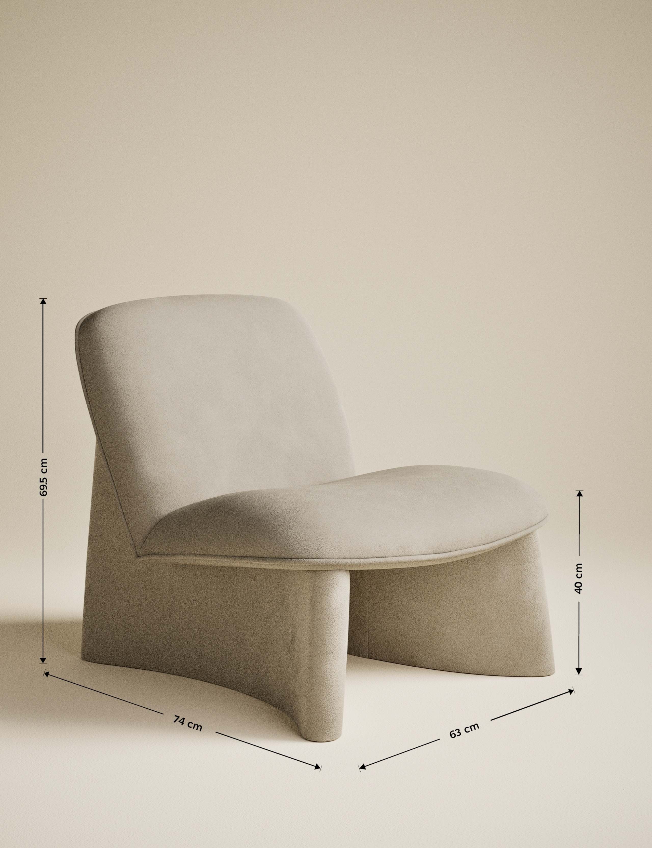 Slipper Velvet Accent Chair 3 of 6