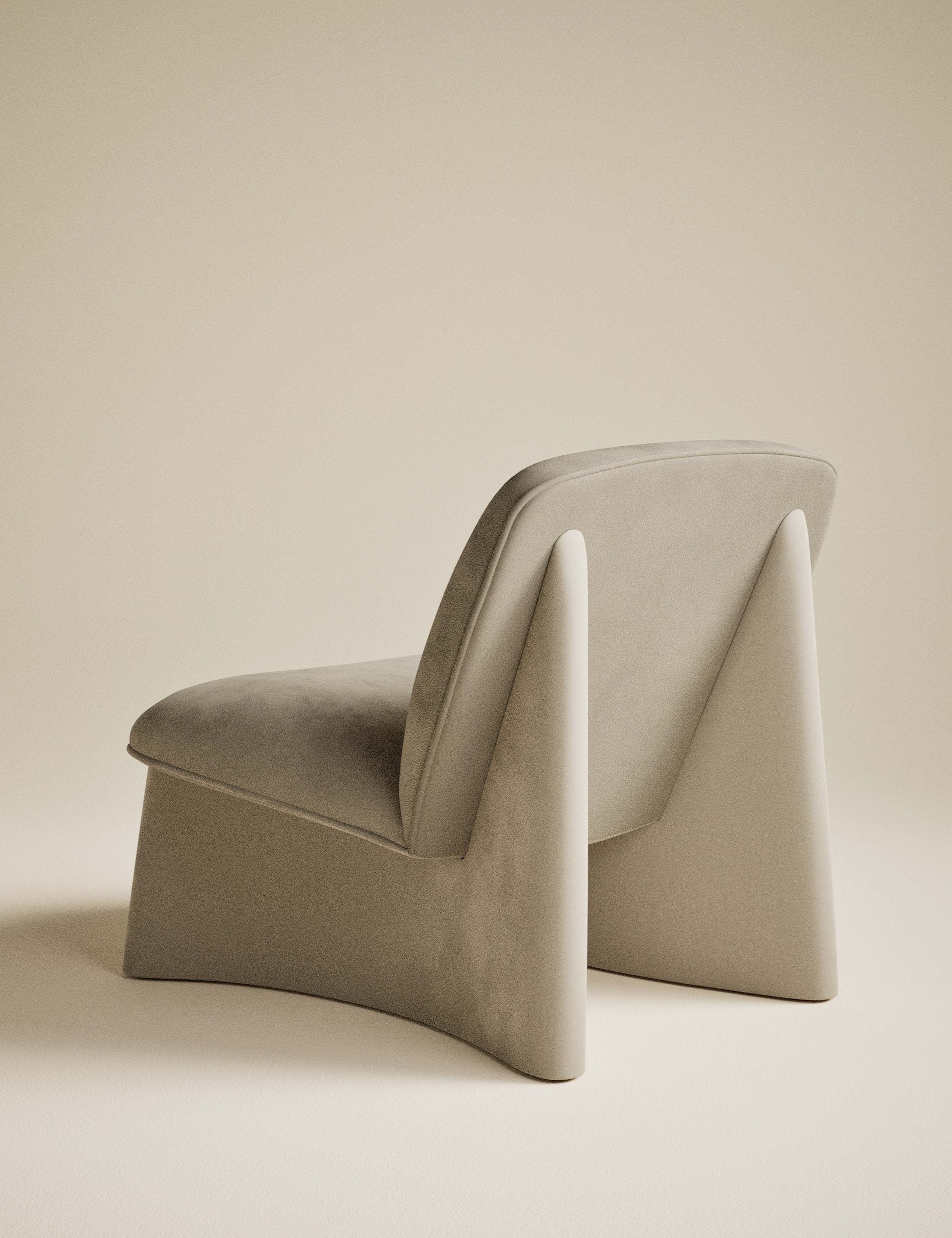 Slipper Velvet Accent Chair 5 of 6