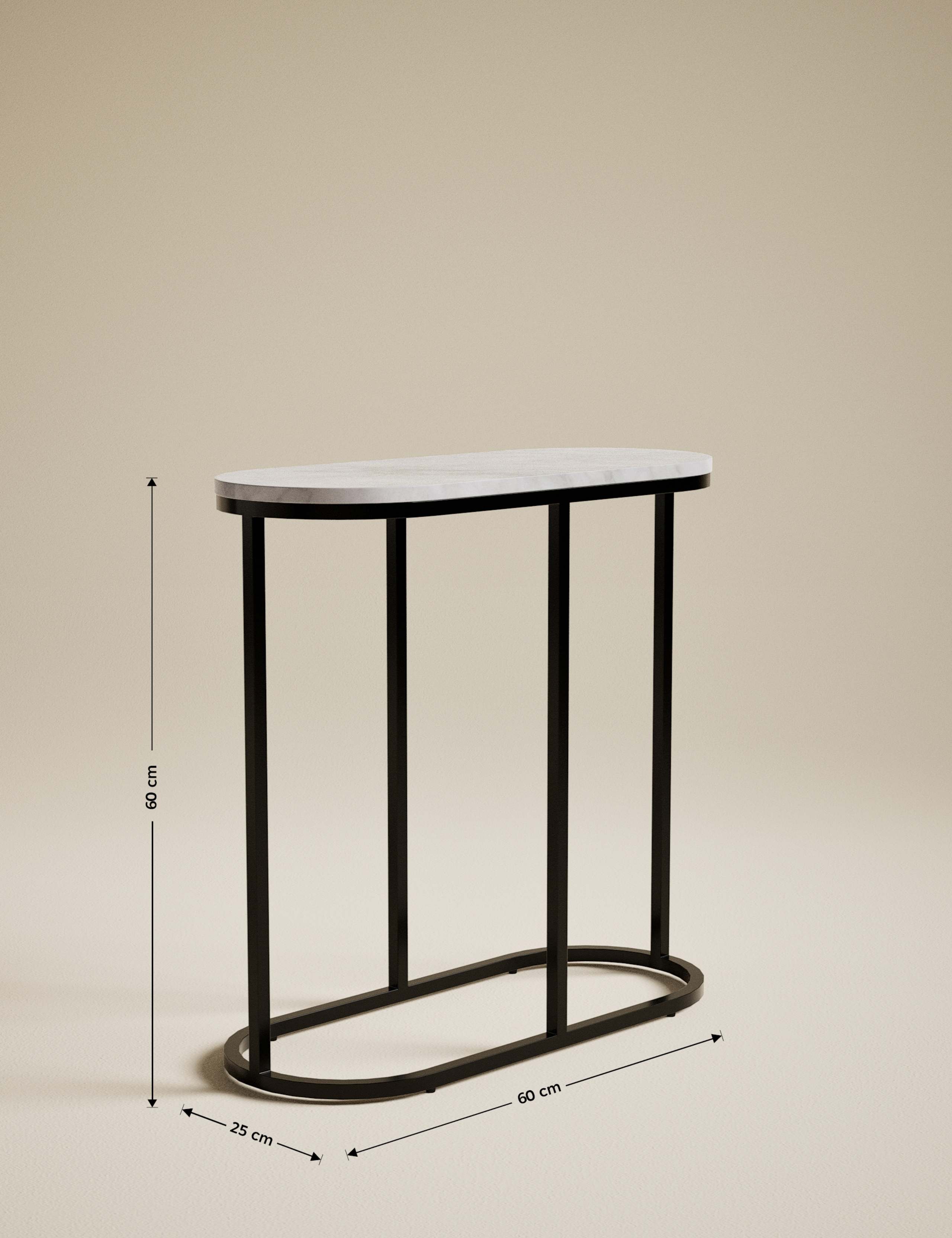 Farley Oval Sofa Side Table 5 of 5