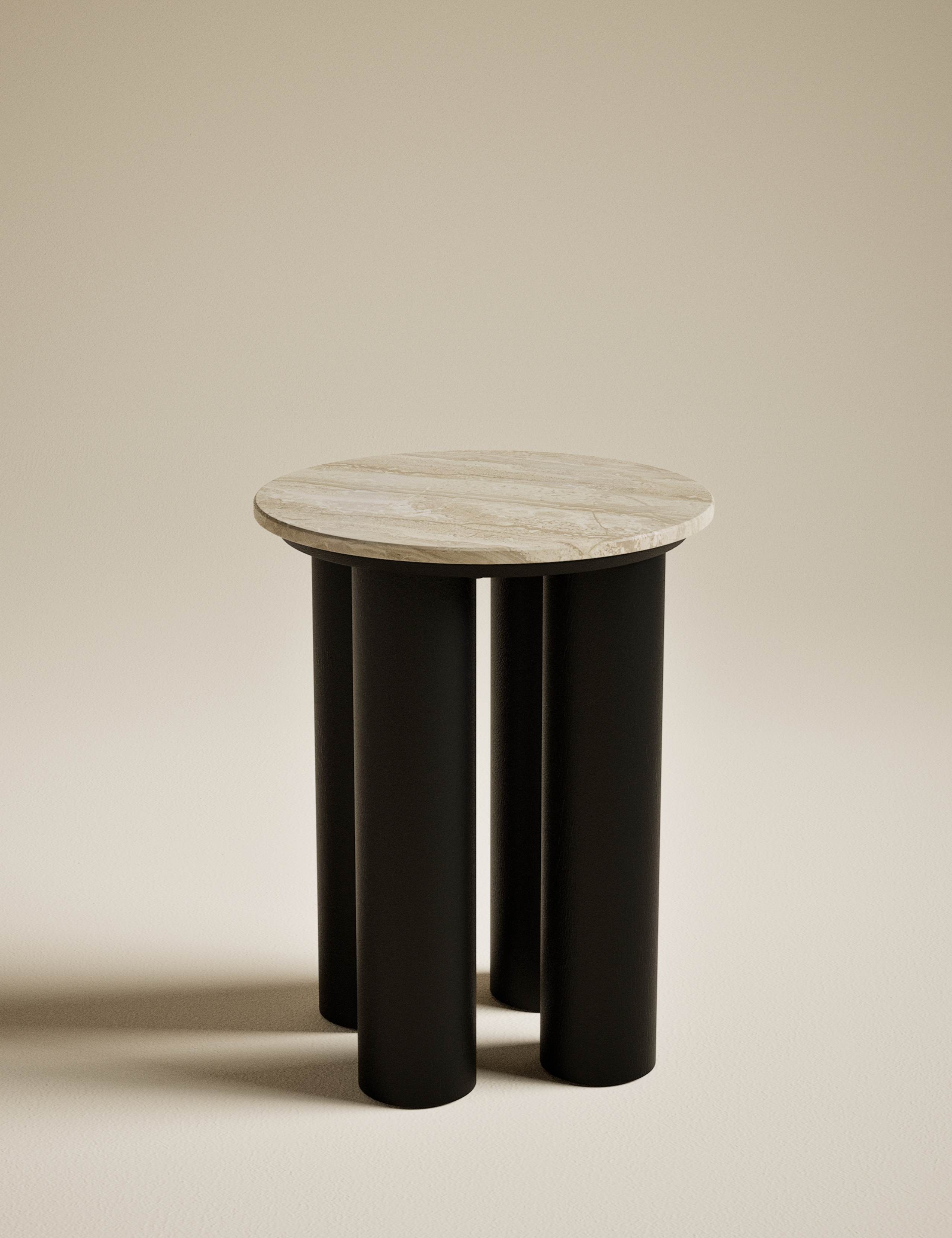 Marble & Mango Wood Side Table 2 of 8