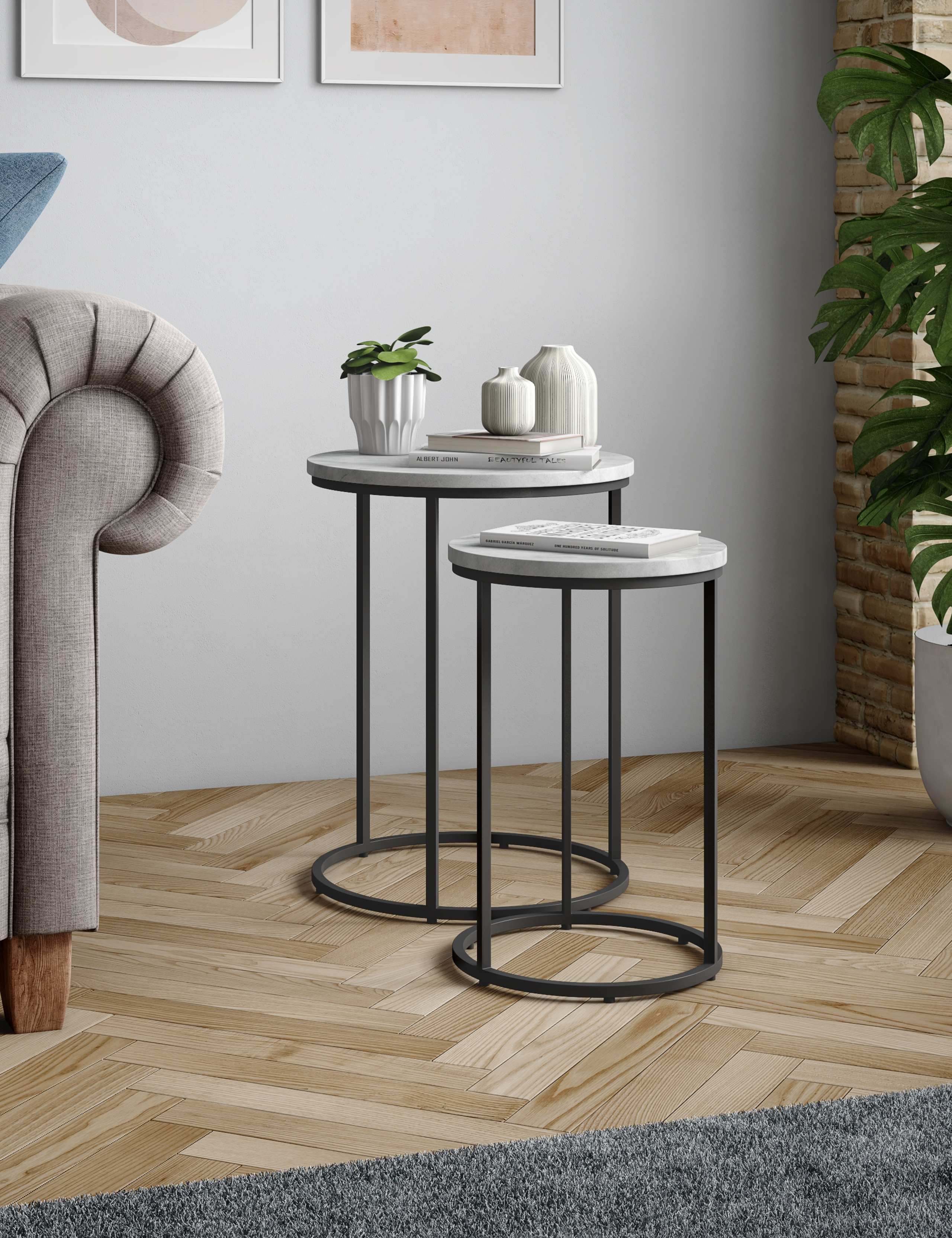 Farley Marble Nest of Tables 1 of 6