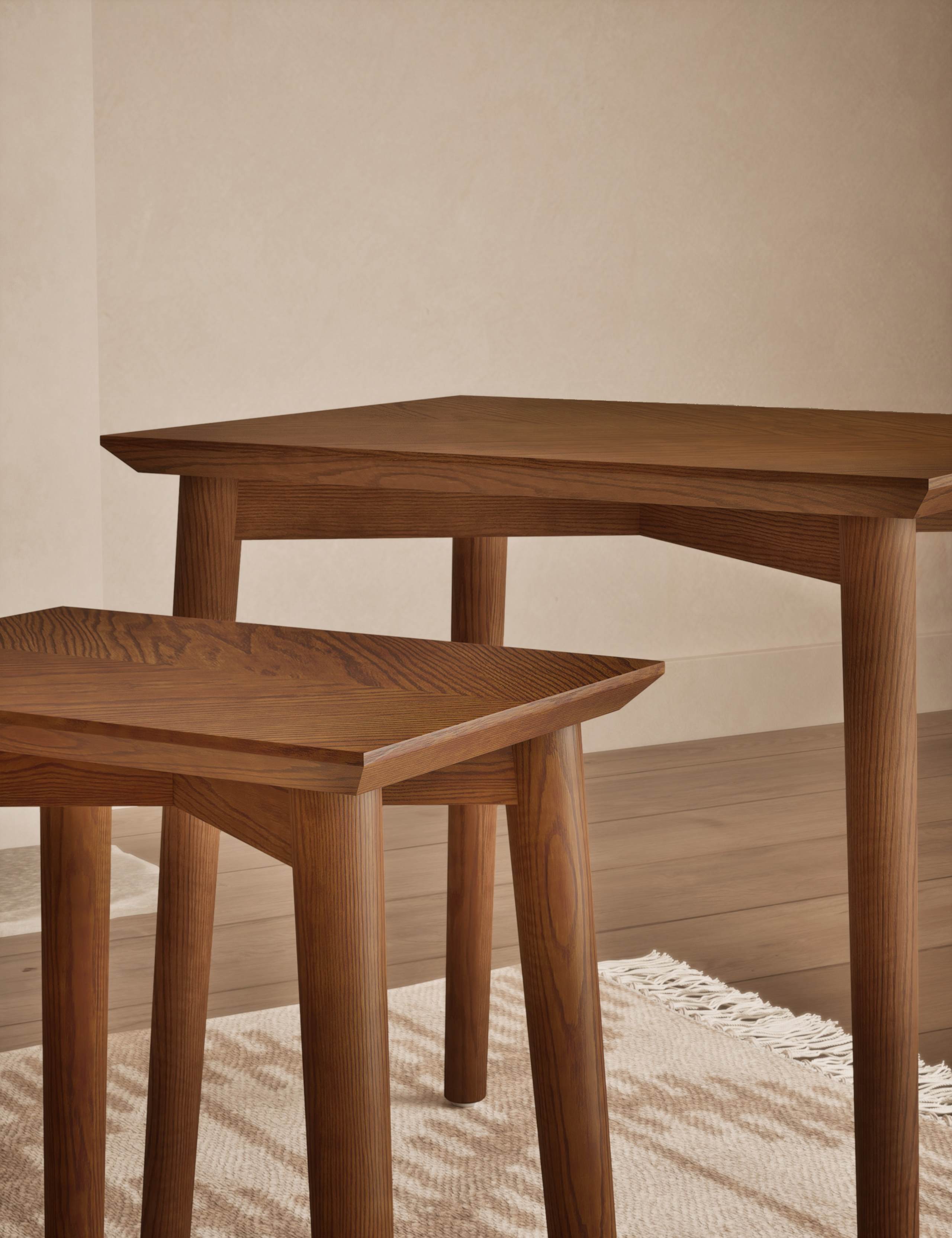 Monroe Wood Nest of Tables 2 of 4