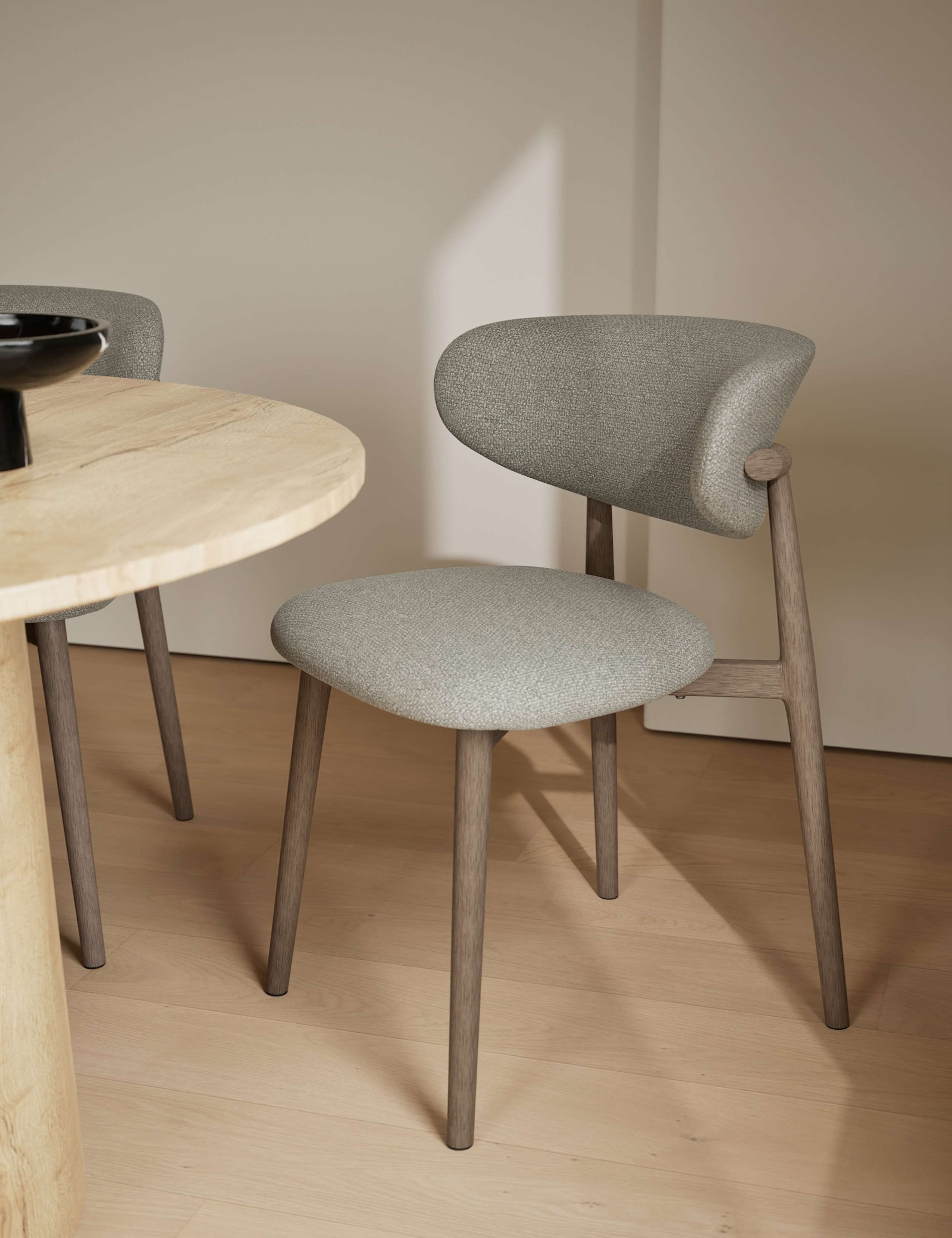 Set of 2 Arc Dining Chairs 1 of 9