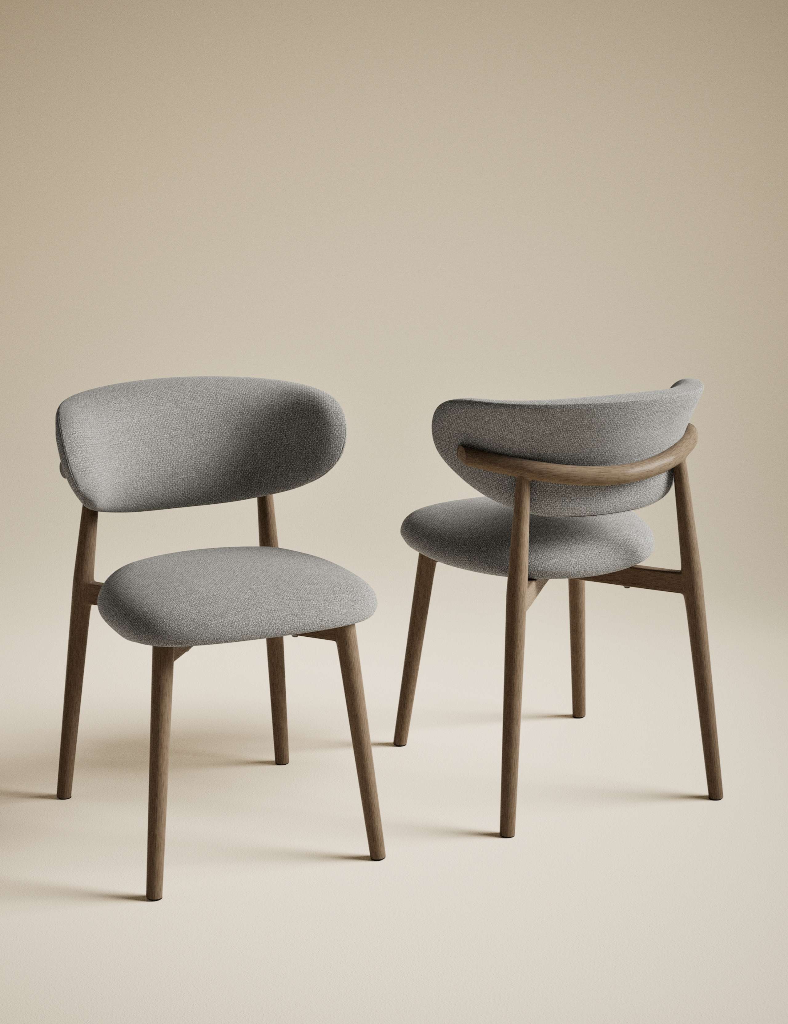 Set of 2 Arc Dining Chairs 2 of 9