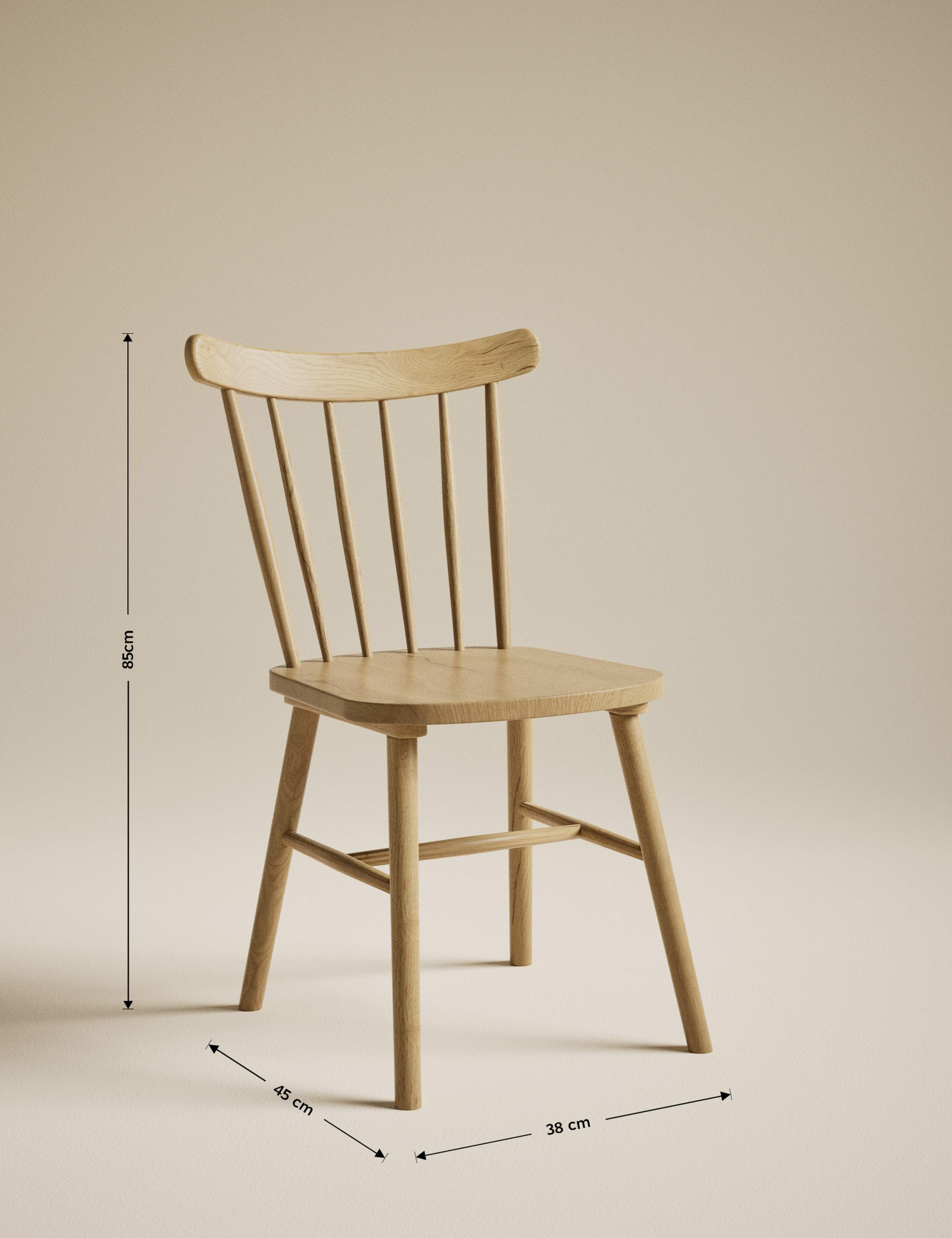 Set of 2 Spindle Dining Chairs 6 of 6