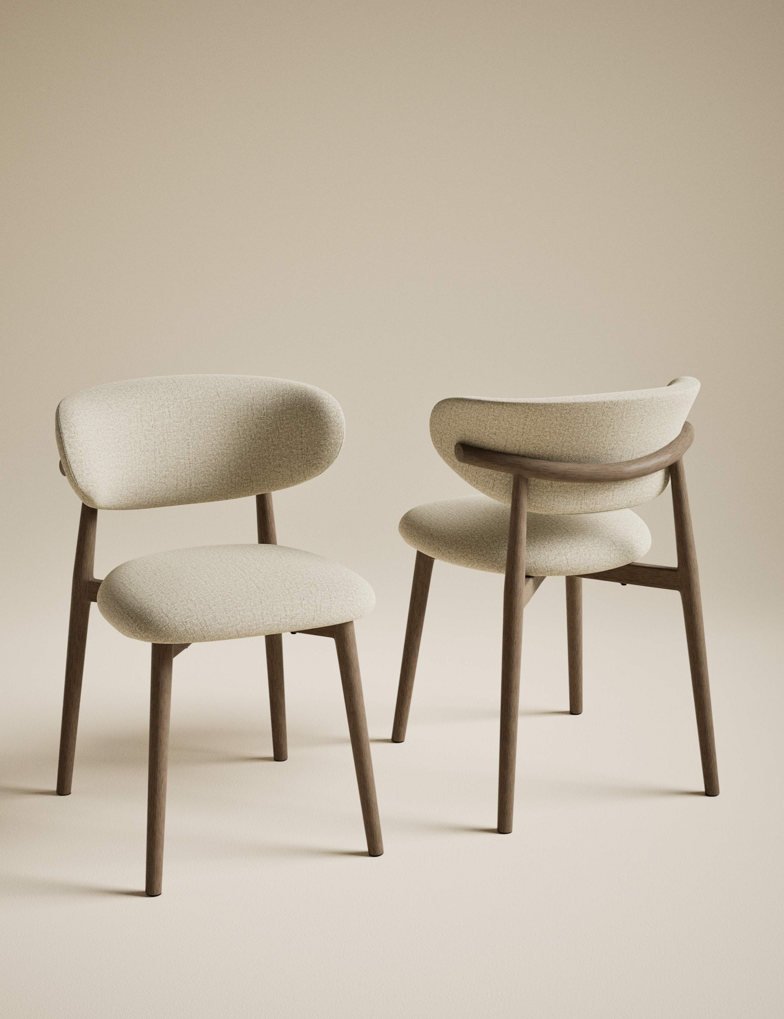 Set of 2 Arc Dining Chairs 5 of 9