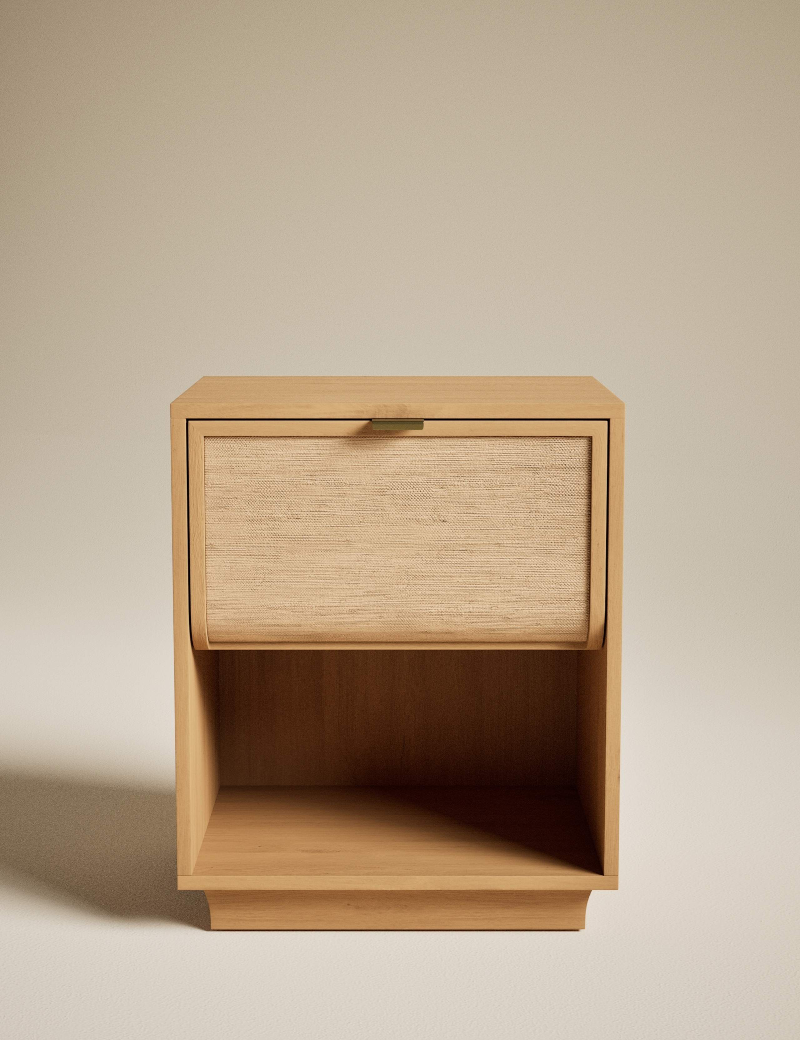Woven Front Bedside Table 2 of 7