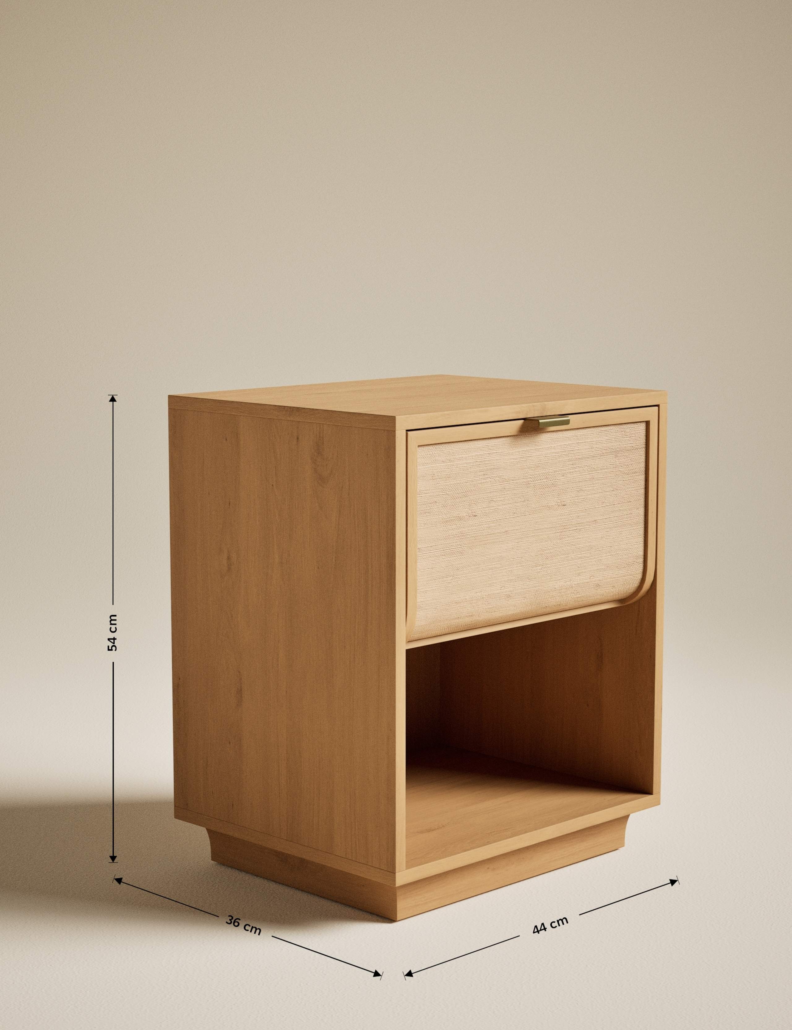 Woven Front Bedside Table 3 of 7