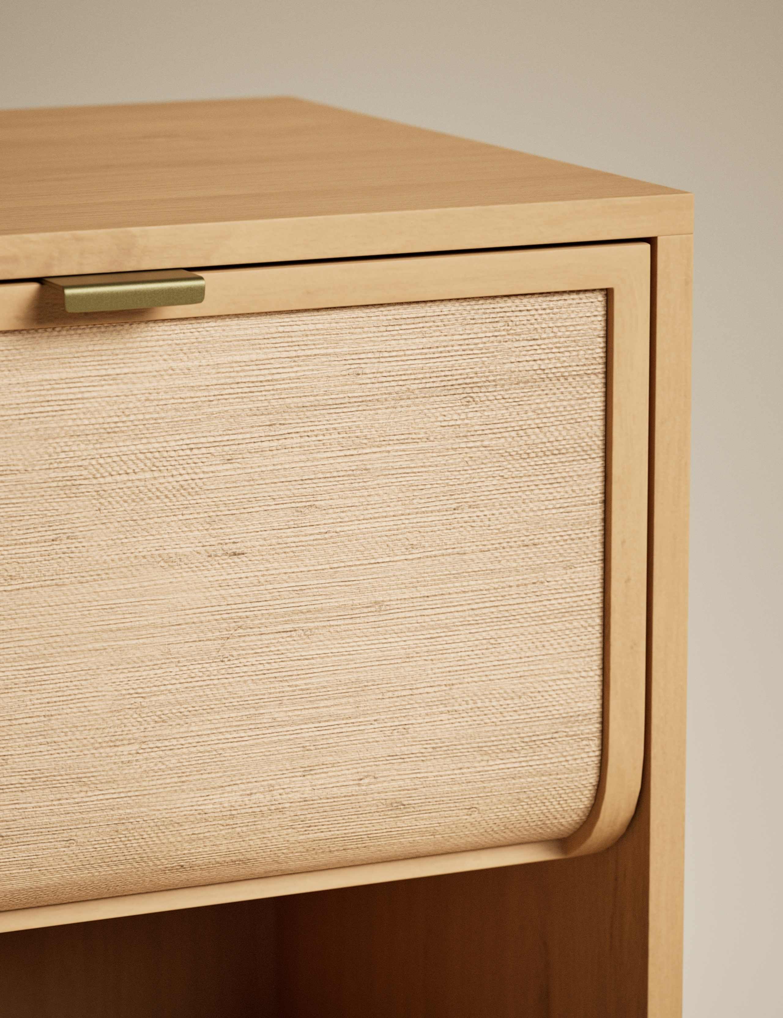 Woven Front Bedside Table 5 of 7