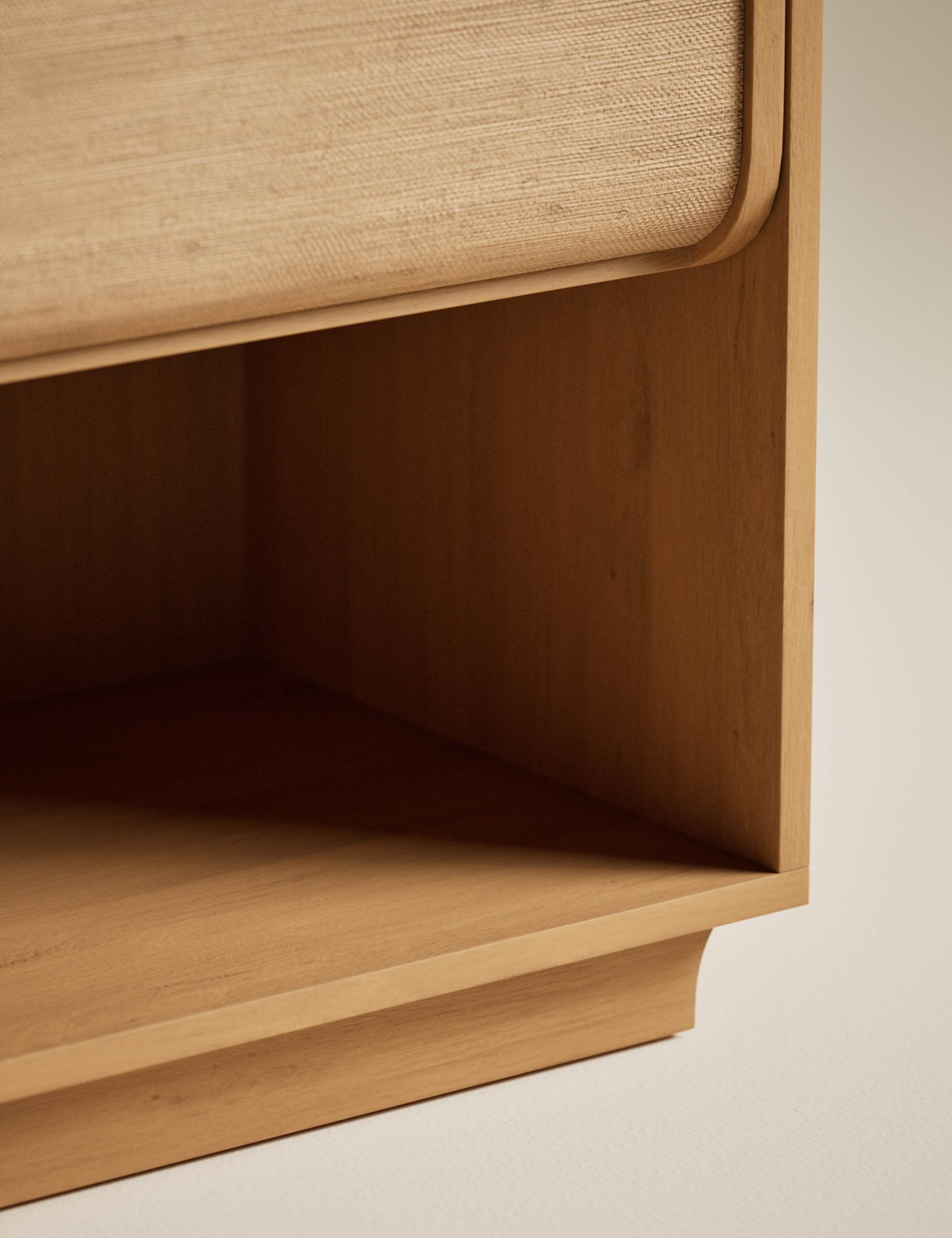 Woven Front Bedside Table 6 of 7