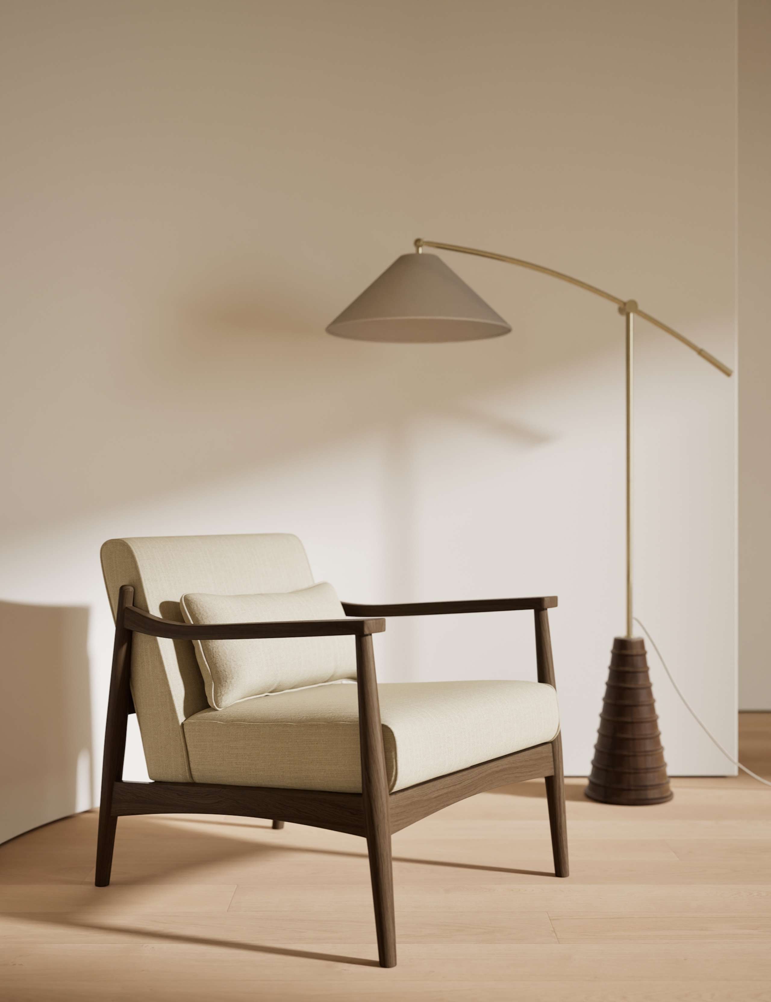 Sherwood Dark Oak Armchair 1 of 8