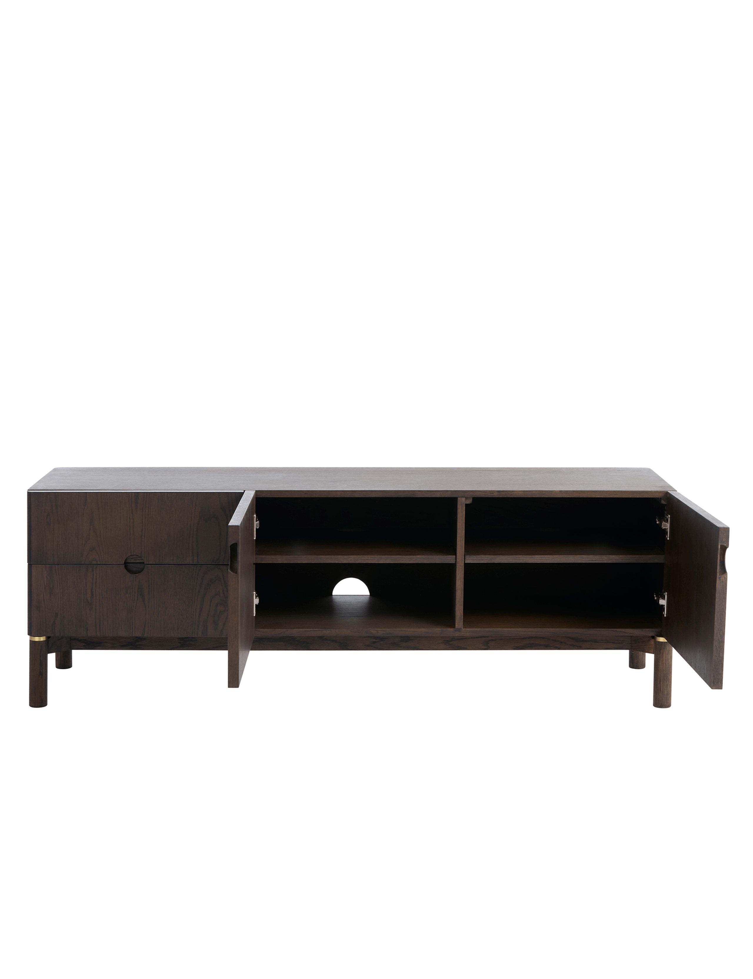 Arka Dark Wood 2 Drawer Sideboard 3 of 8