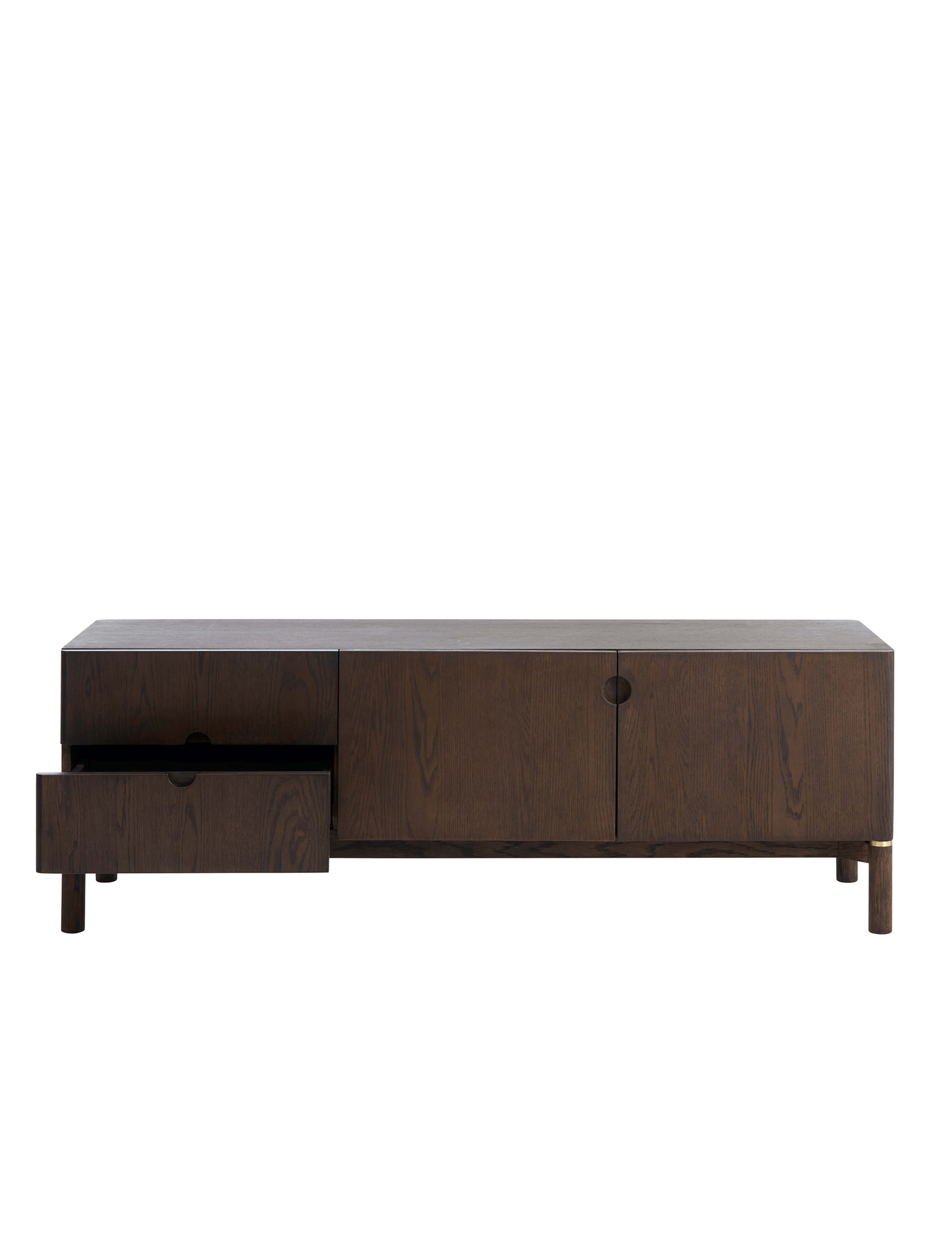 Arka Dark Wood 2 Drawer Sideboard 4 of 8