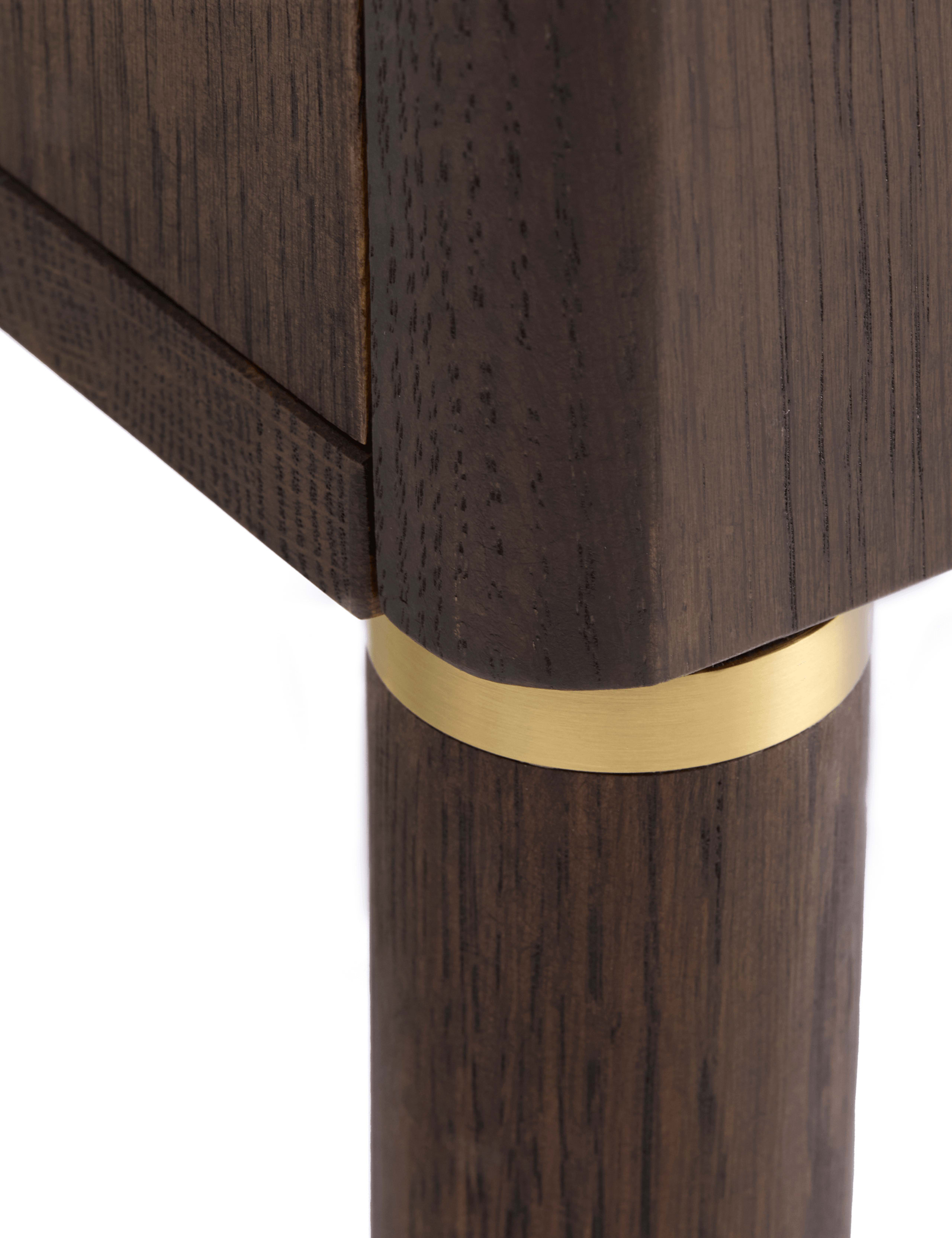 Arka Dark Wood 2 Drawer Sideboard 6 of 8