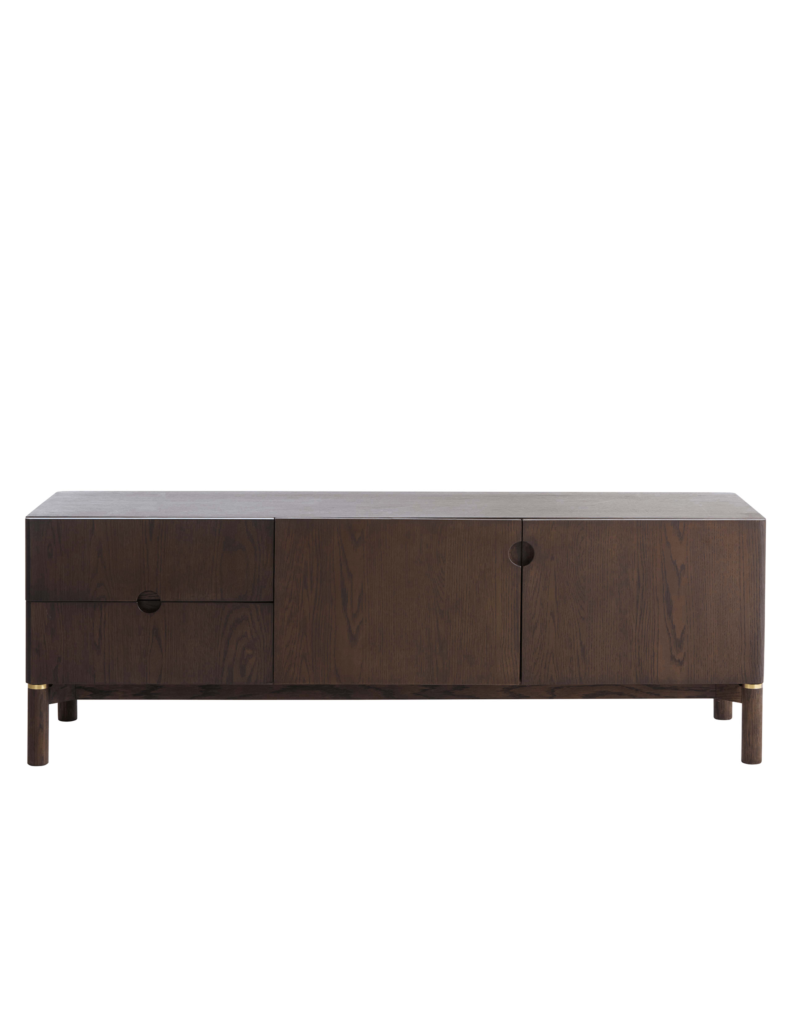 Arka Dark Wood 2 Drawer Sideboard 2 of 8