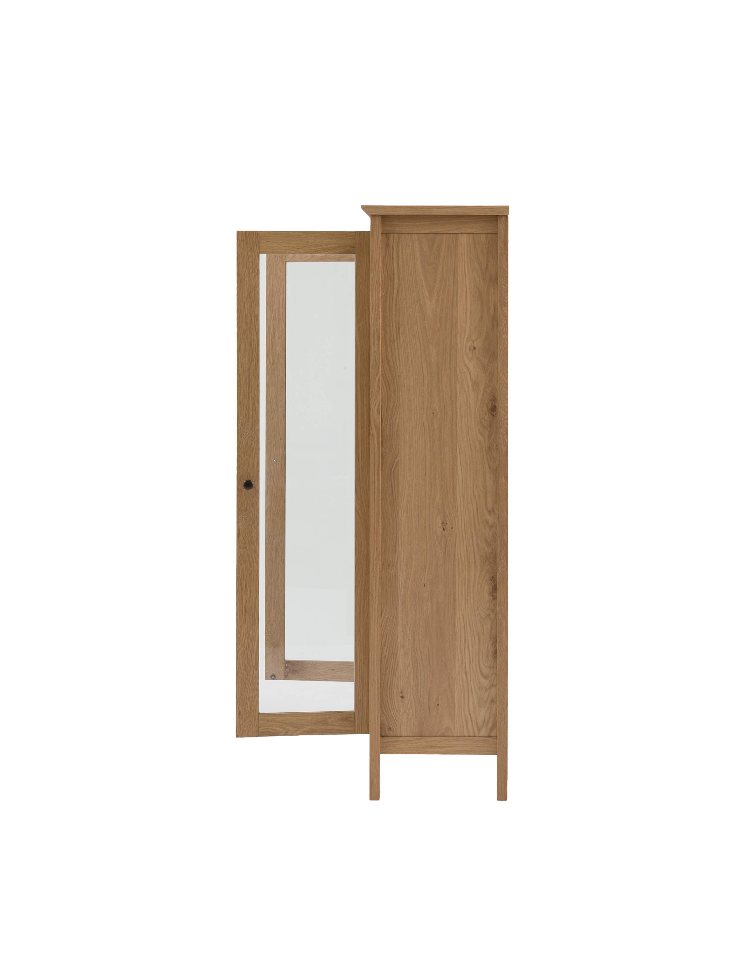 Rye Oak Veneer Glass Display Cabinet 8 of 12