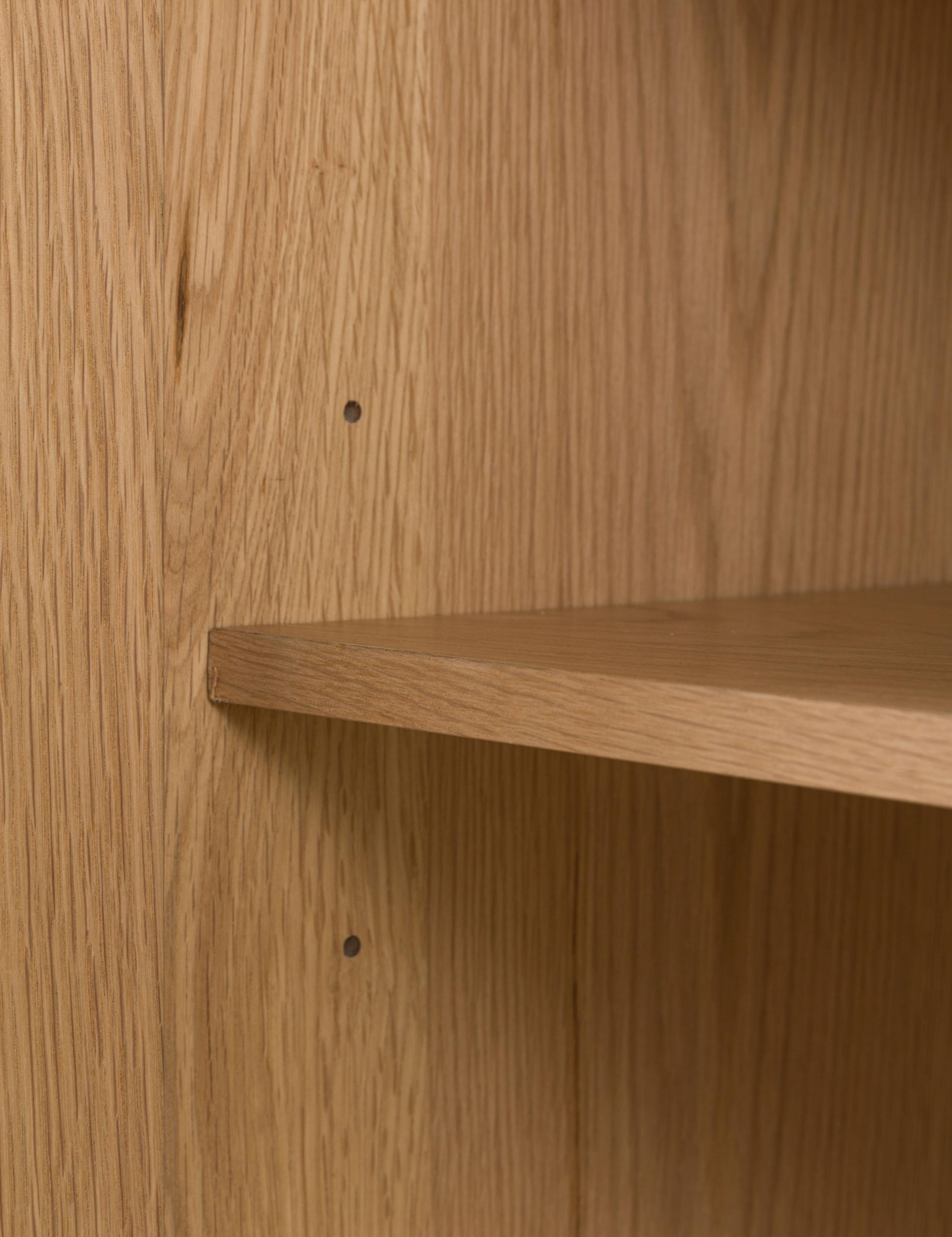 Rye Oak Veneer Glass Display Cabinet 10 of 12