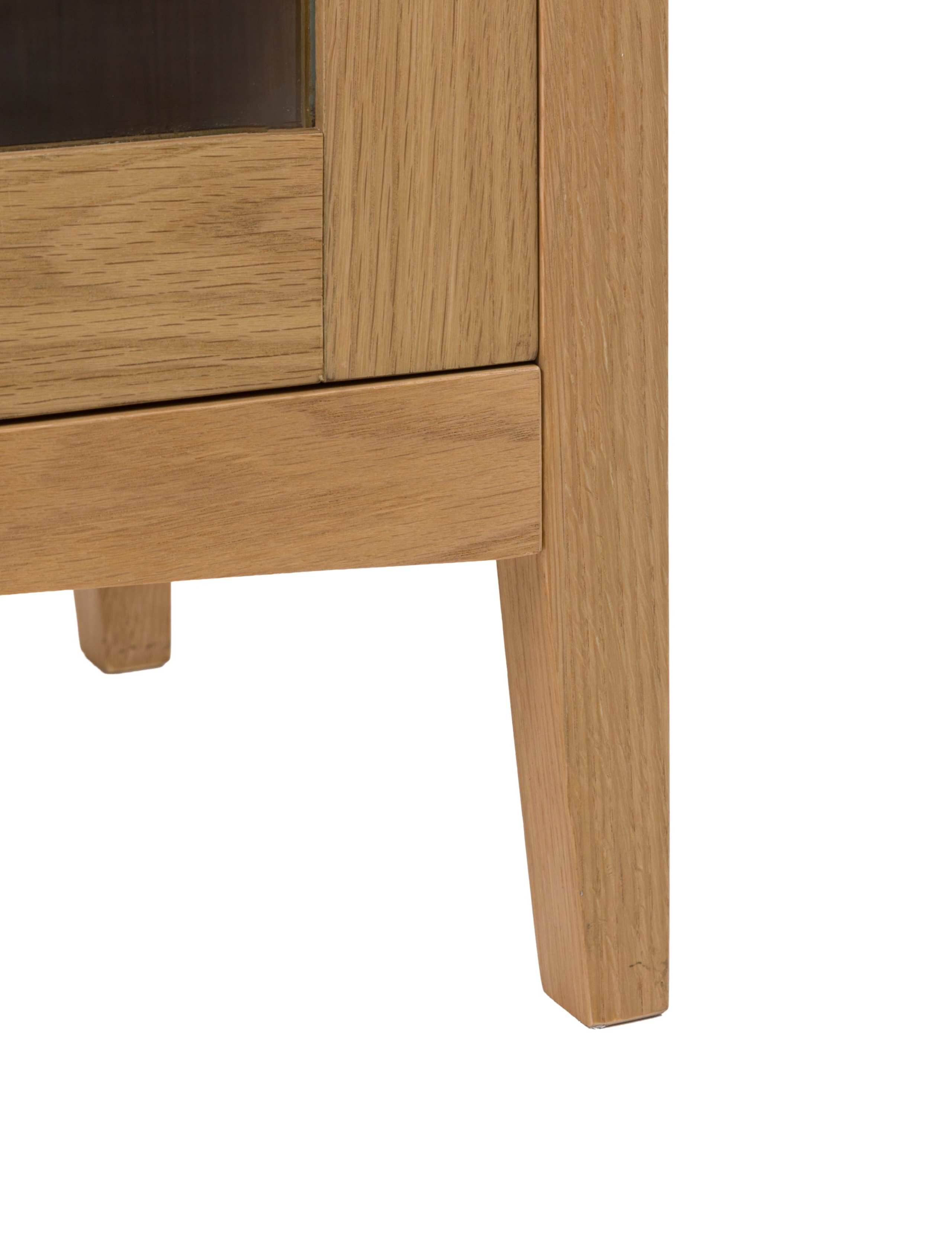 Rye Oak Veneer Glass Display Cabinet 11 of 12