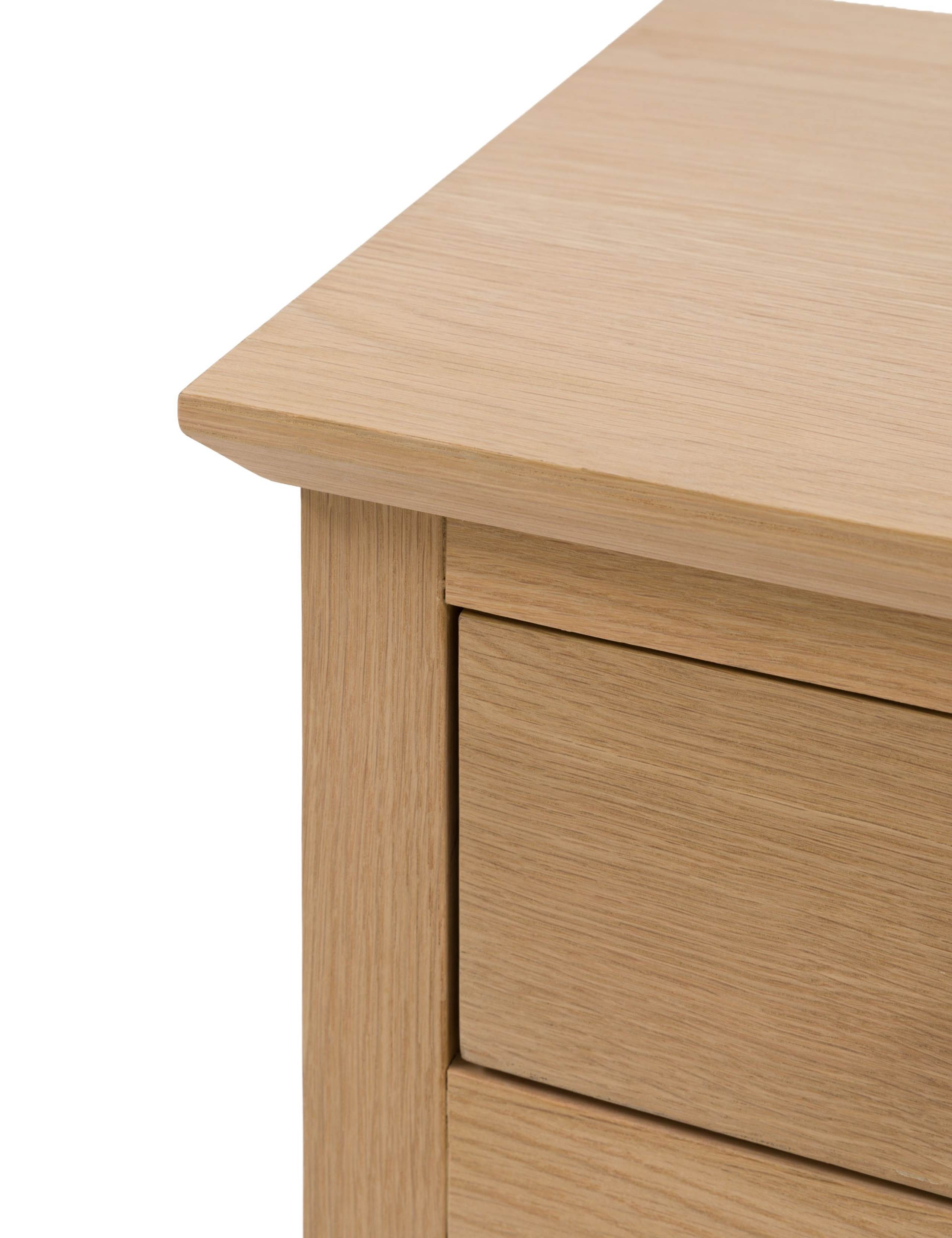 Rye Oak Veneer 1 Drawer Side Table 9 of 12