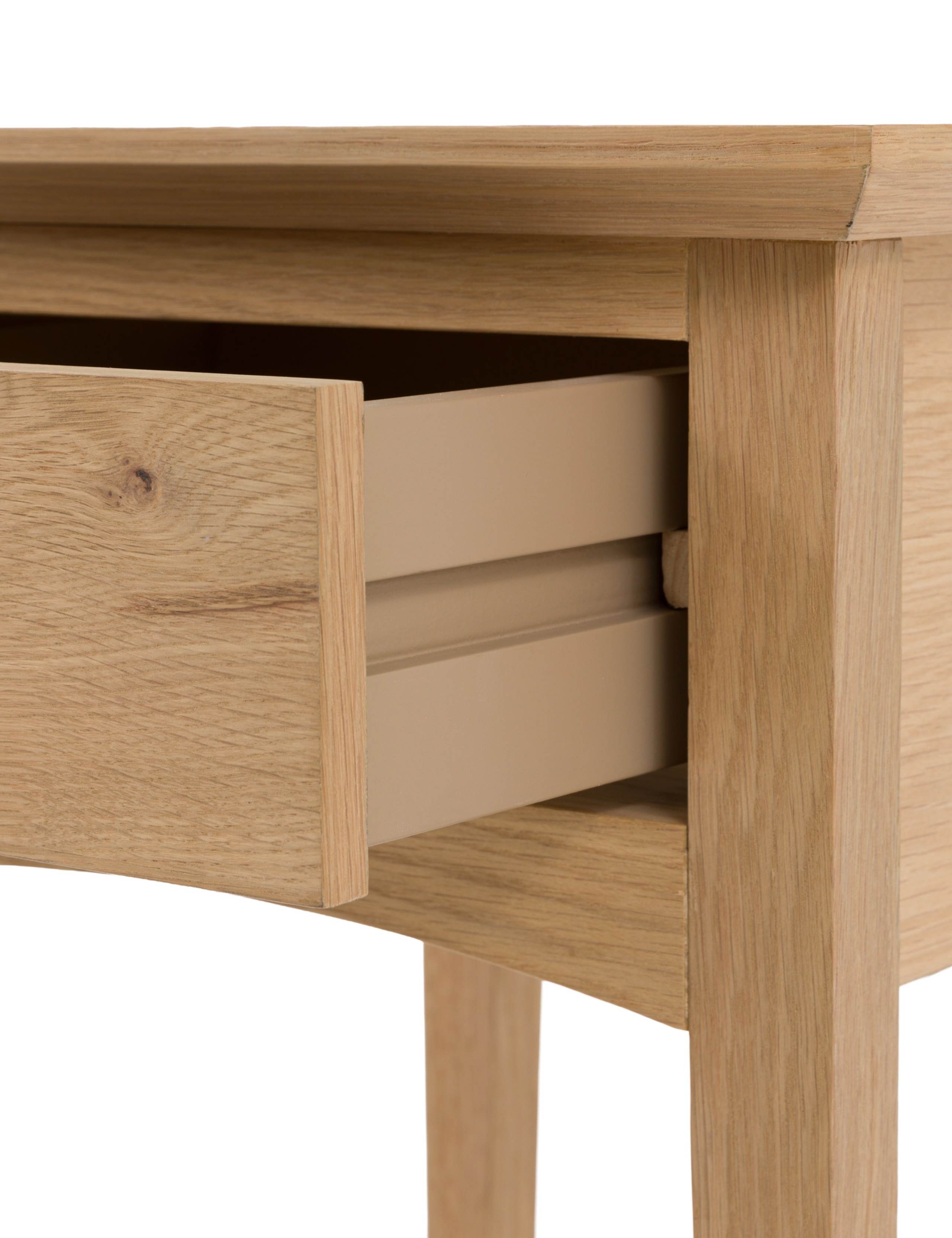 Rye Oak Veneer 1 Drawer Side Table 10 of 12