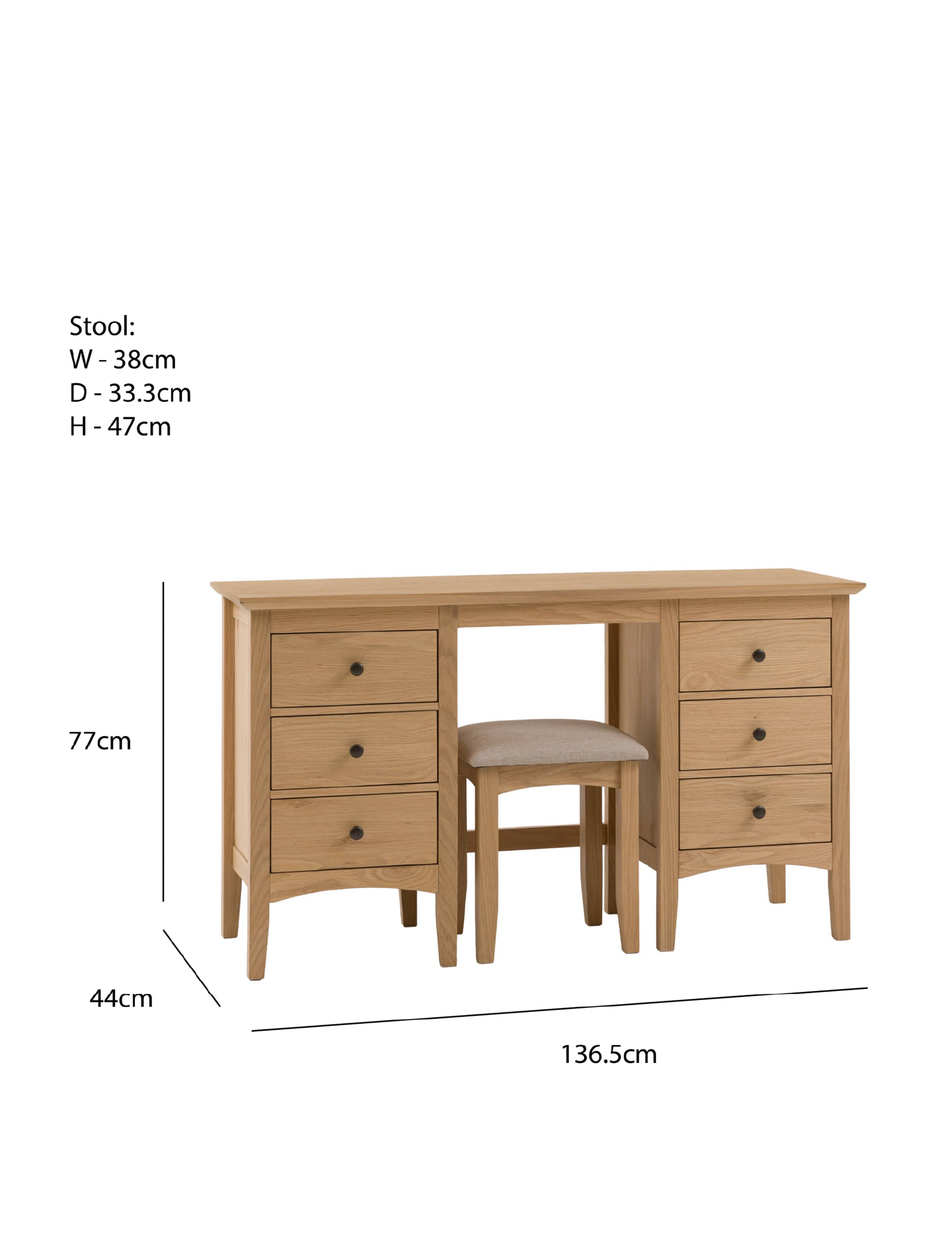Rye 6 Drawer Dressing Table & Stool 12 of 12