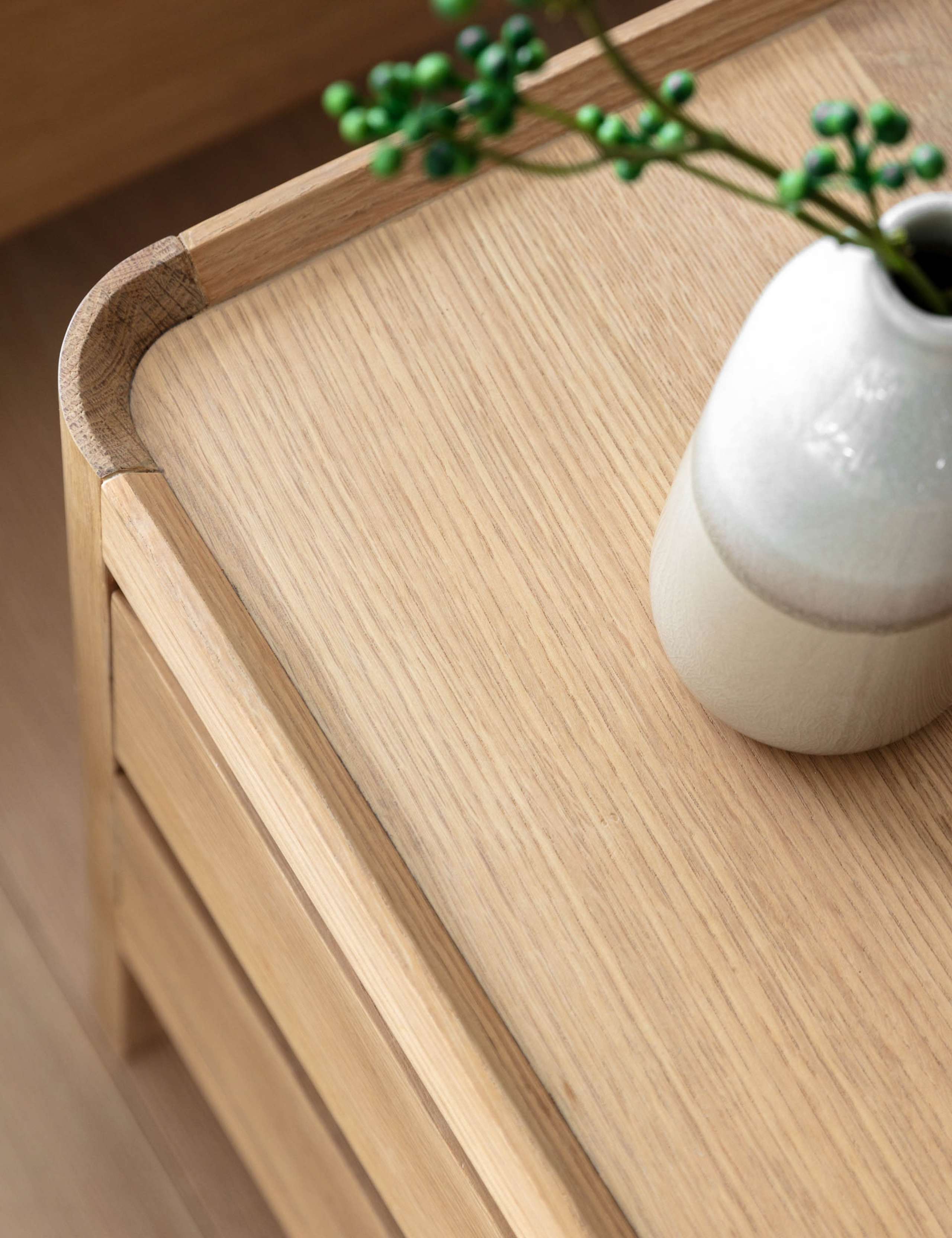 Ember Two Drawer Bedside Table 6 of 12
