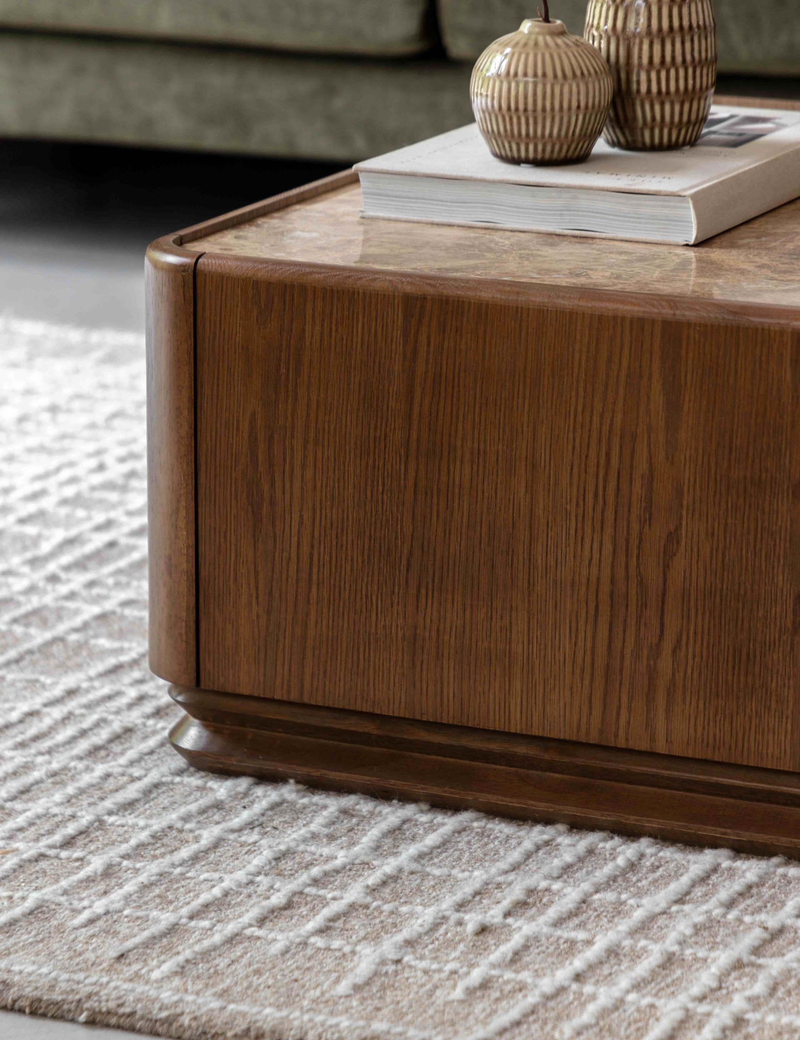 Demspey Marble Top Coffee Table 3 of 11