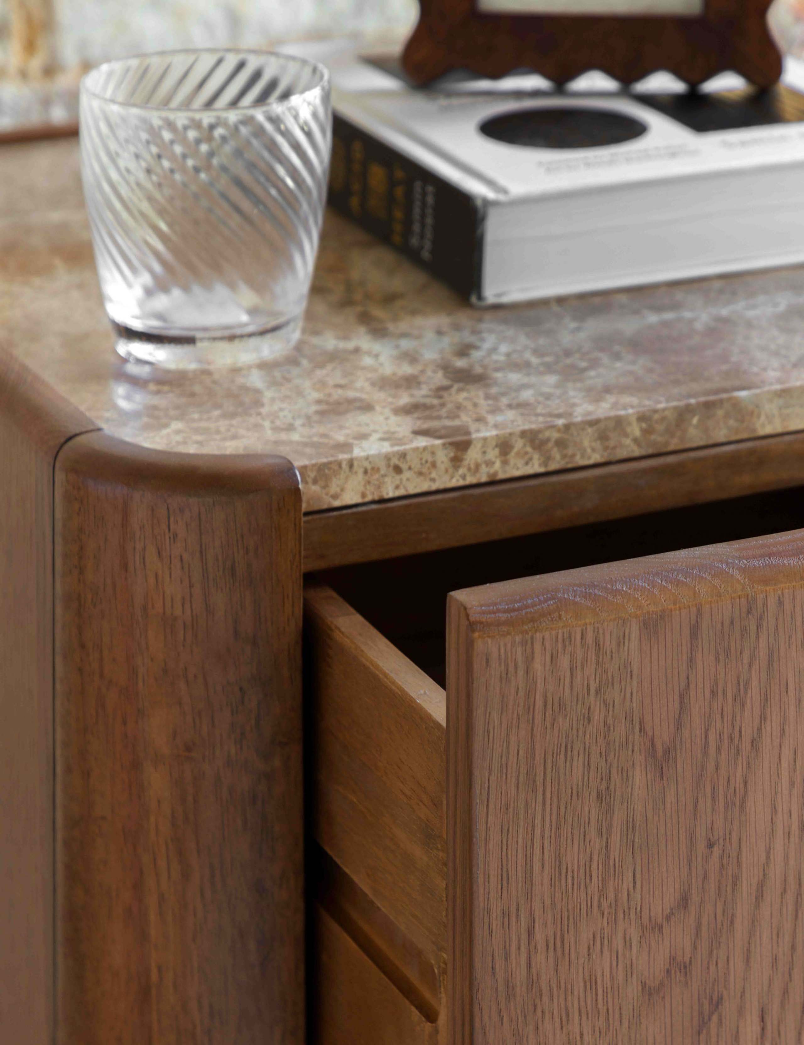 Dempsey Two Drawer Bedside Table 3 of 11